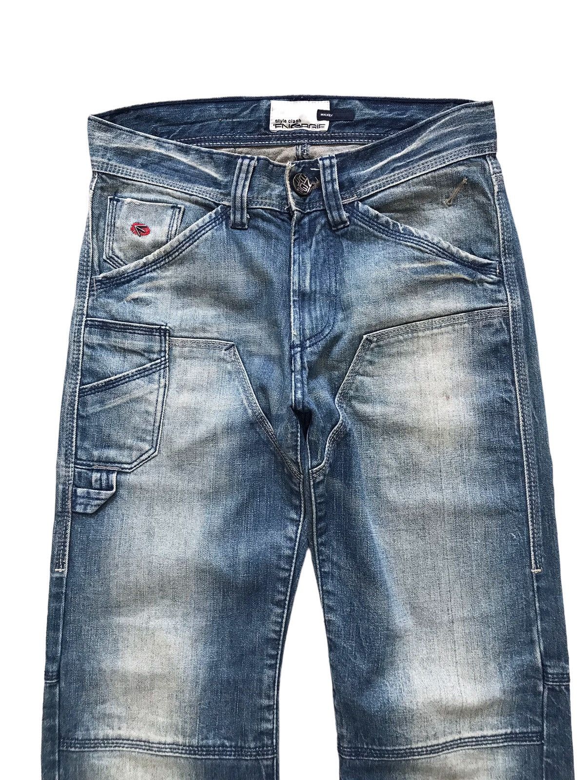 Energie ENERGIE Maxey Double Thight Distressed Denim Jeans Size US 31 - 2 Thumbnail