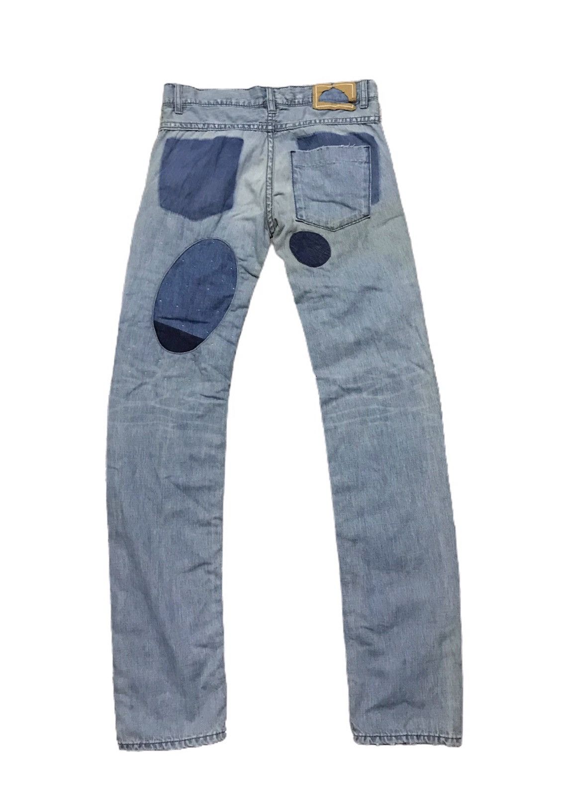 Designer 29x30 🔥Archived🔥 Cosmic wonder patchwork blue denim jeans Size US 29 - 4 Thumbnail