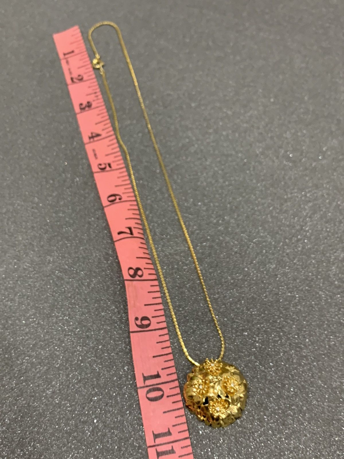 Vintage VINTAGE LEI FLORAL GOLD PENDANT 926 NECKLACE Size ONE SIZE - 6 Thumbnail