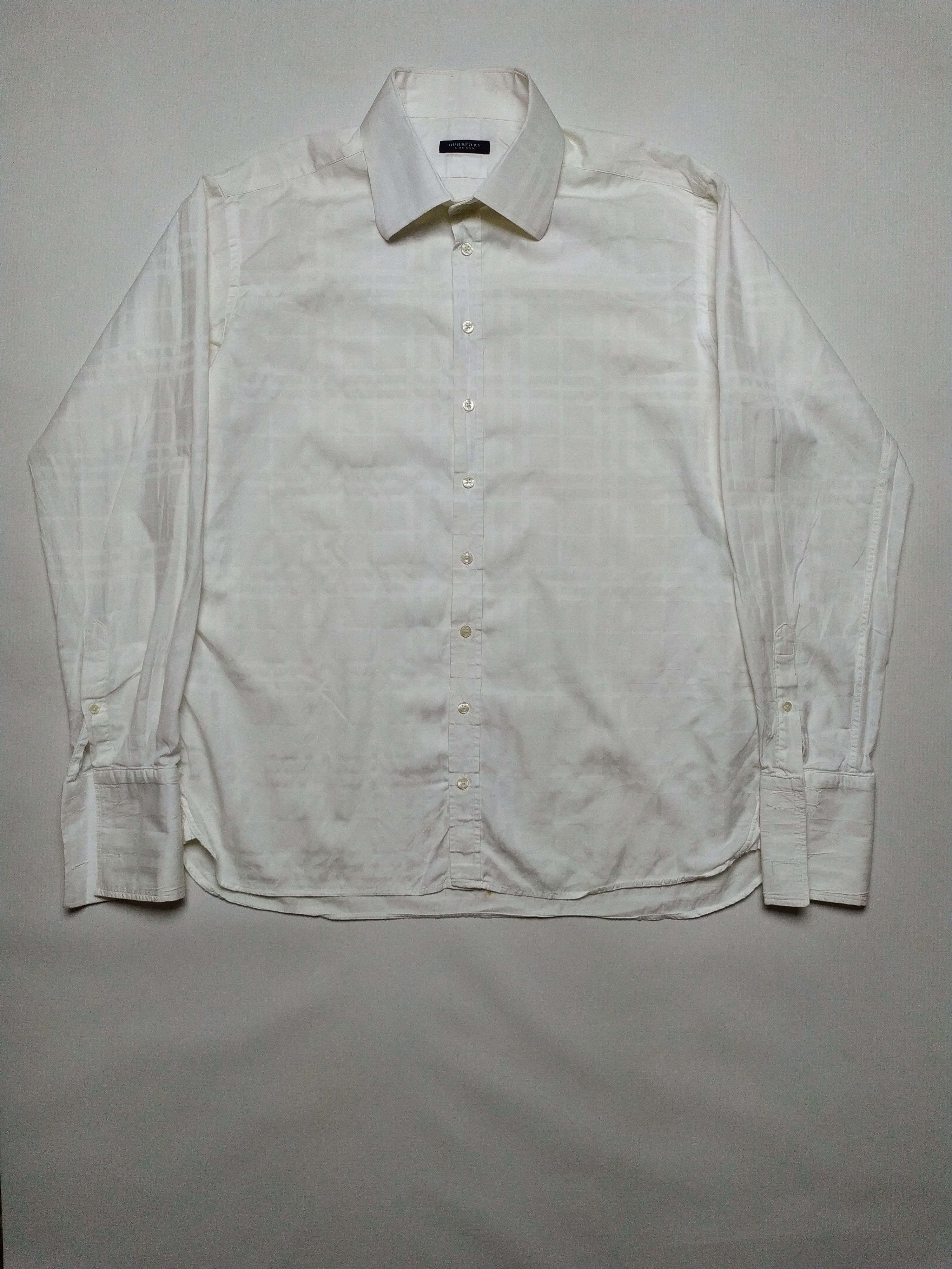 Burberry Burberry London cufflinks white checkered shirt Size US XL / EU 56 / 4 - 2 Thumbnail