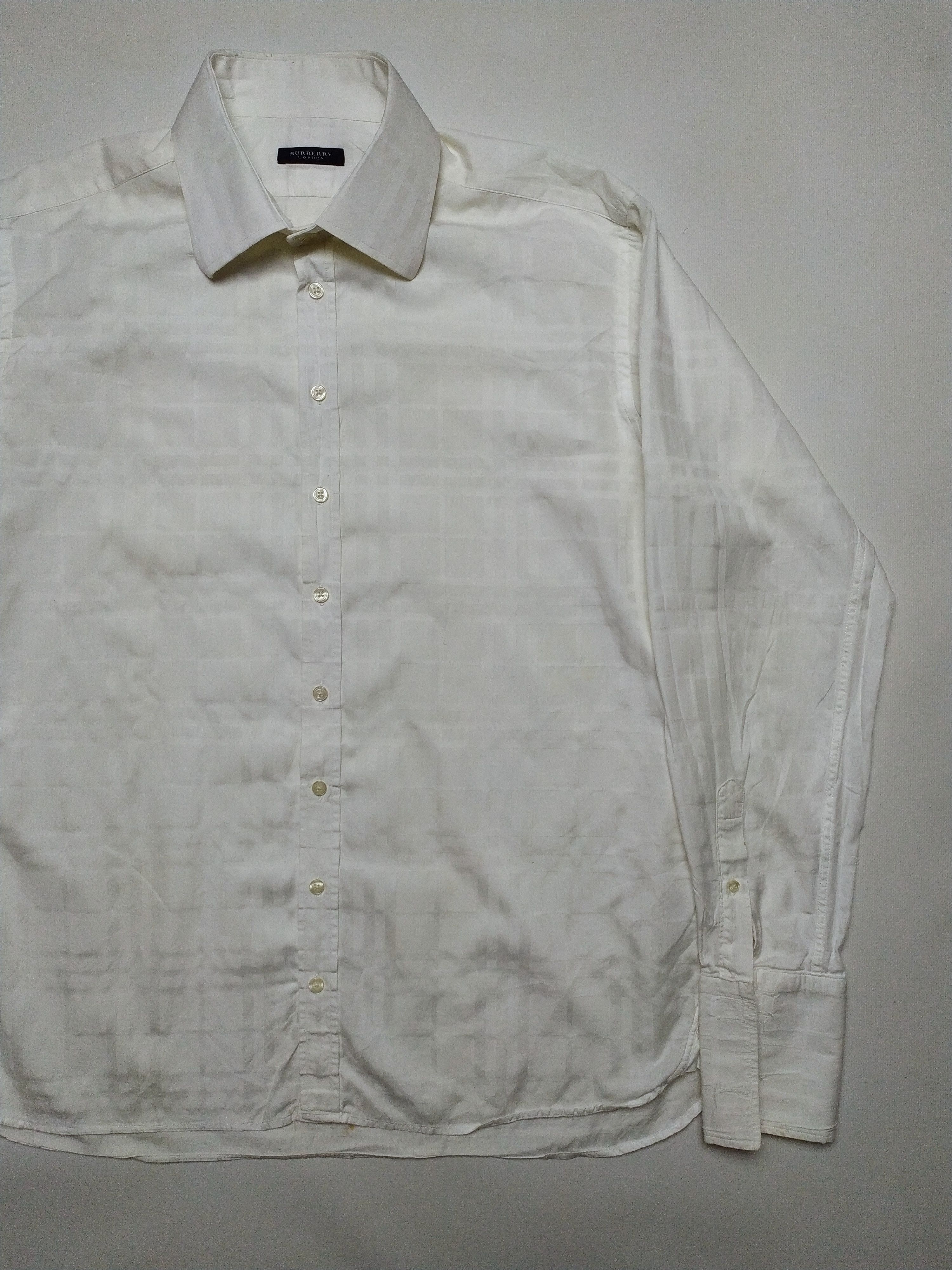 Burberry Burberry London cufflinks white checkered shirt Size US XL / EU 56 / 4 - 1 Thumbnail