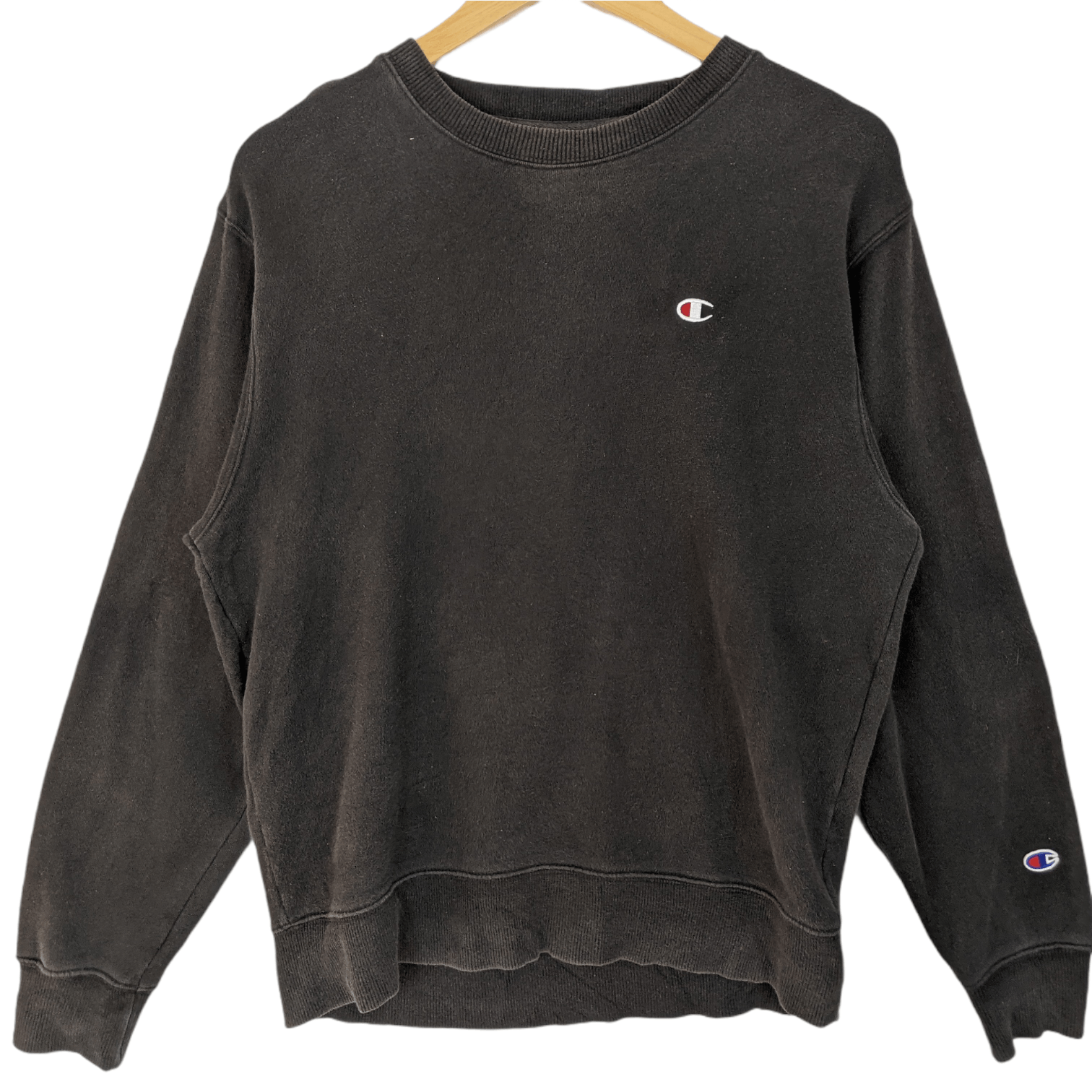 Champion CHAMPION Streetwear Black Plain Jumper Sweatshirt Size US M / EU 48-50 / 2 - 2 Thumbnail