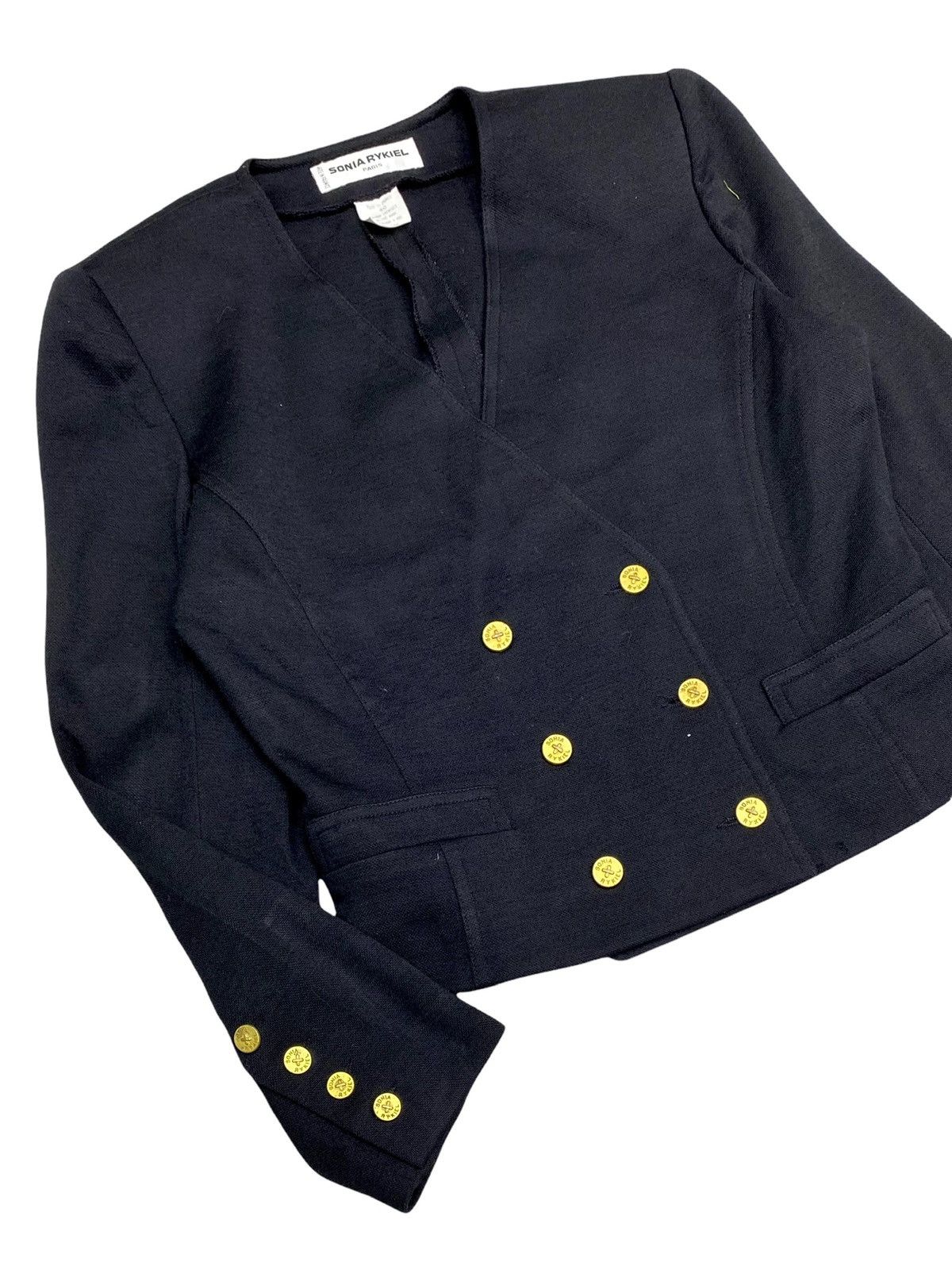 Issey Miyake × Sonia Rykiel SONIA RYKIEL PARIS CROPPED TOP JACKET Size S / US 4 / IT 40 - 5 Thumbnail