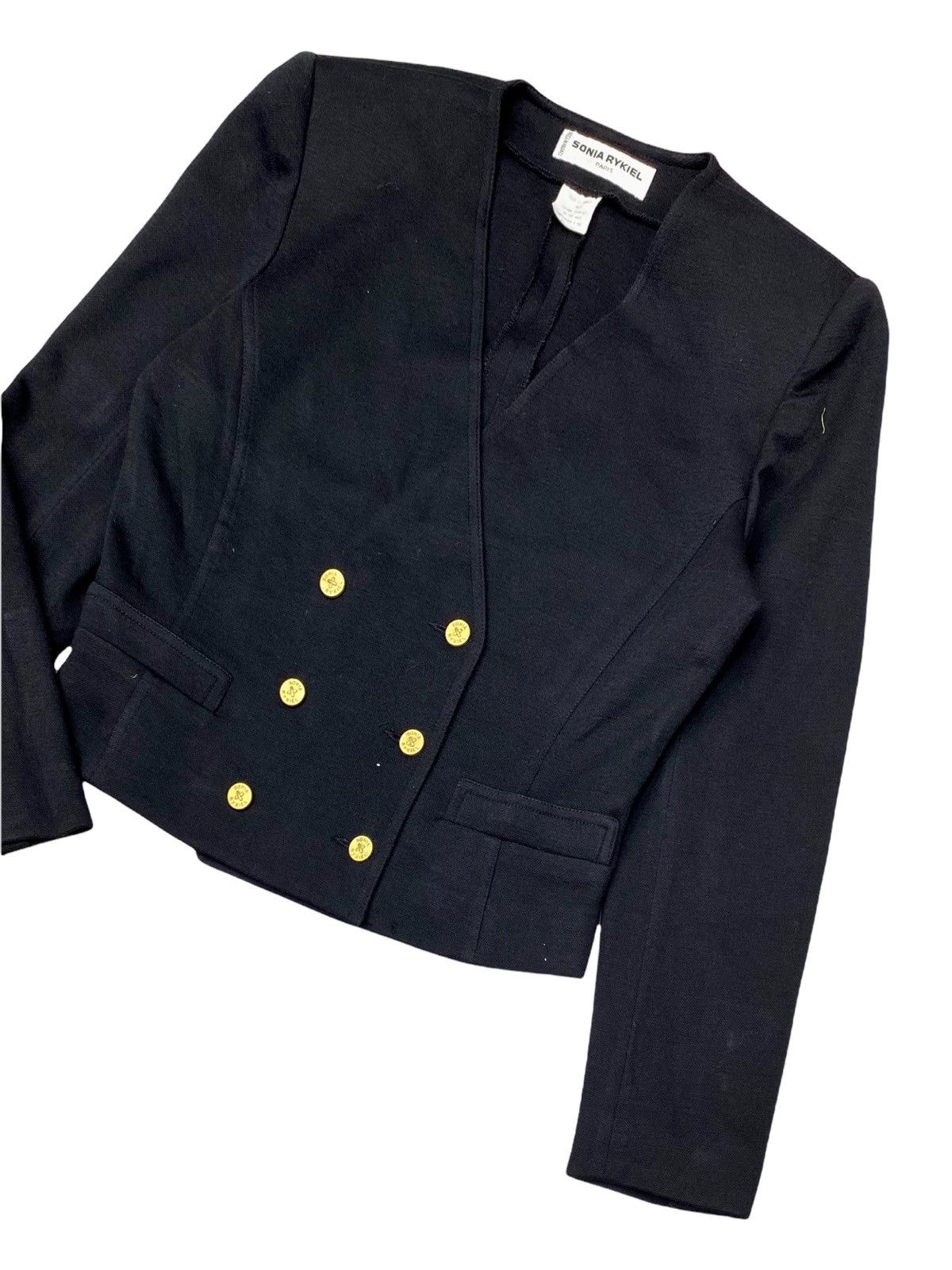 Issey Miyake × Sonia Rykiel SONIA RYKIEL PARIS CROPPED TOP JACKET Size S / US 4 / IT 40 - 4 Thumbnail