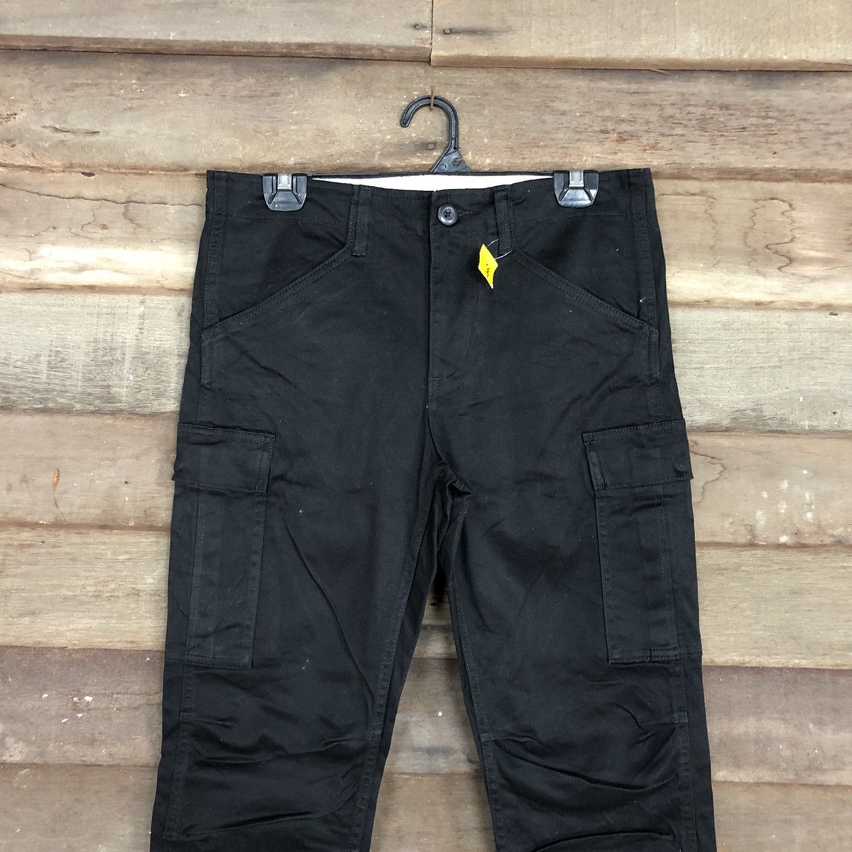 Japanese Brand Back Number Black utility Multipocket Cargo Pants #2995 Size US 30 / EU 46 - 2 Thumbnail