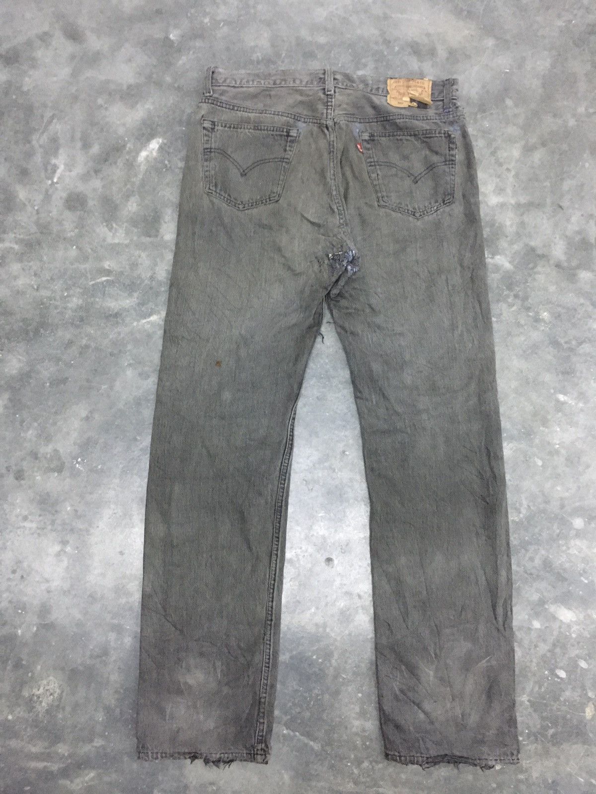 Levi's × Vintage Vintage 90’s Levis 501 Super Black Thrashed Kurt Kobain Size US 35 - 6 Thumbnail