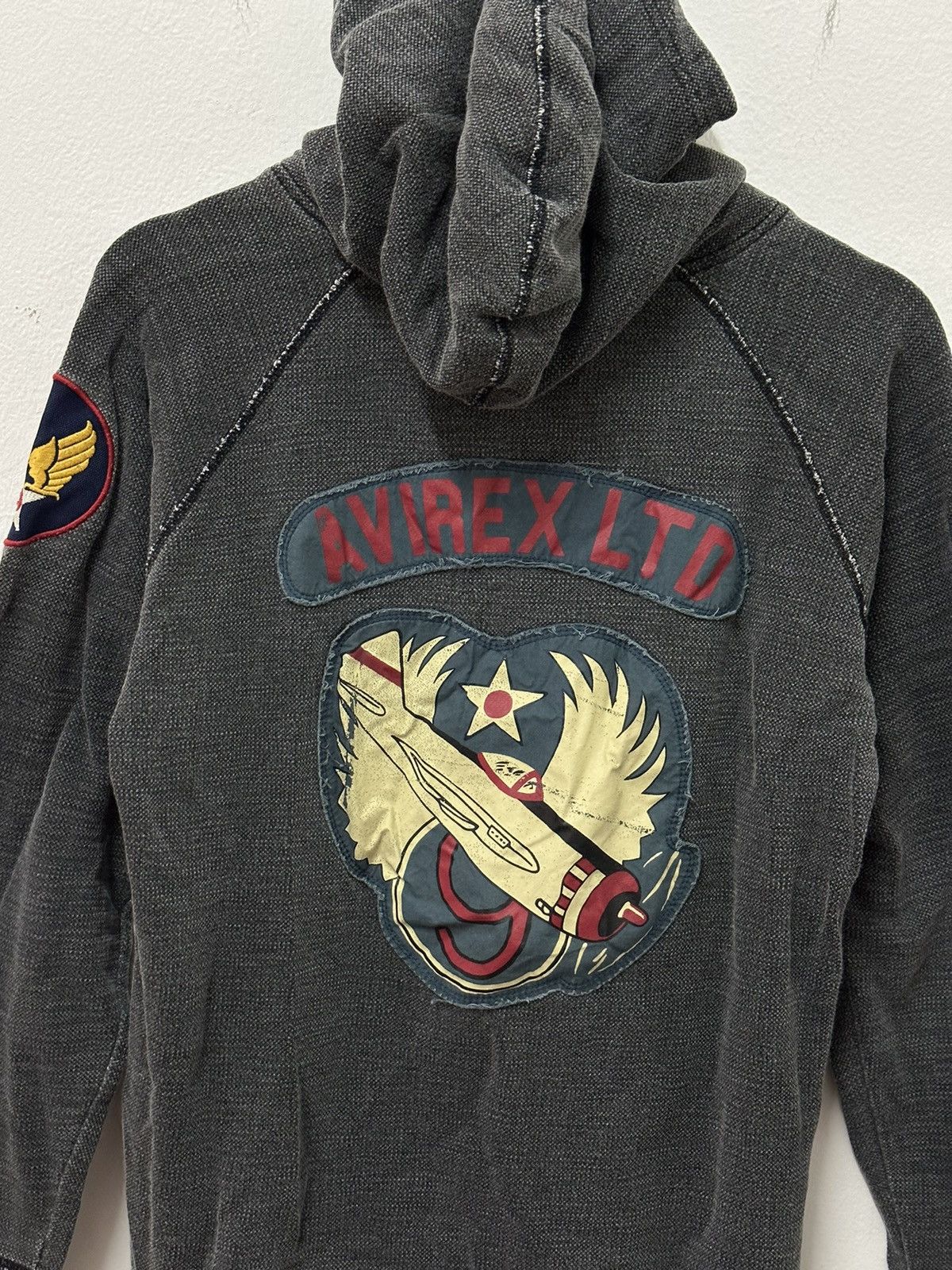 Avirex × Japanese Brand × Vintage Vintage Avirex Air Force Big Logo Hoodie Size US S / EU 44-46 / 1 - 2 Thumbnail