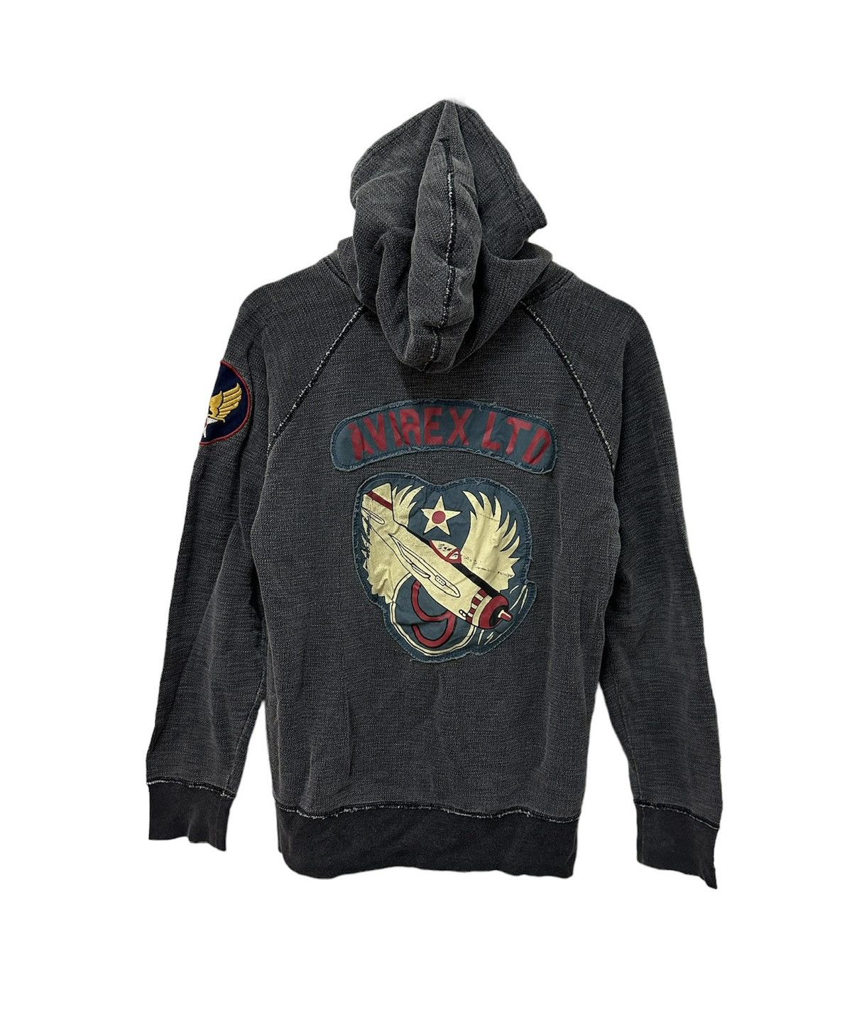 Avirex × Japanese Brand × Vintage Vintage Avirex Air Force Big Logo Hoodie Size US S / EU 44-46 / 1 - 1 Thumbnail