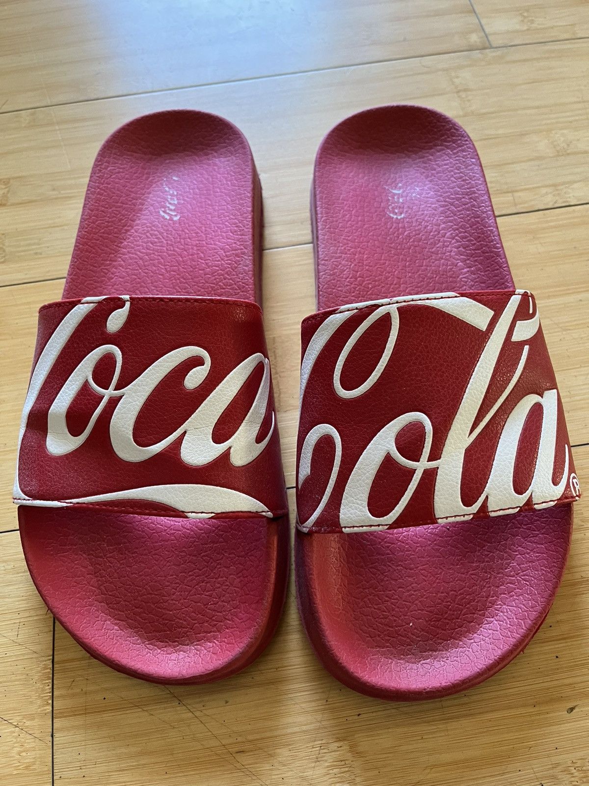 Kith Kith x Coca Cola Men’s Logo Slides Sandals Slippers VNDS Grailed