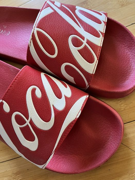 Kith Kith x Coca Cola Men’s Logo Slides Sandals Slippers VNDS Grailed