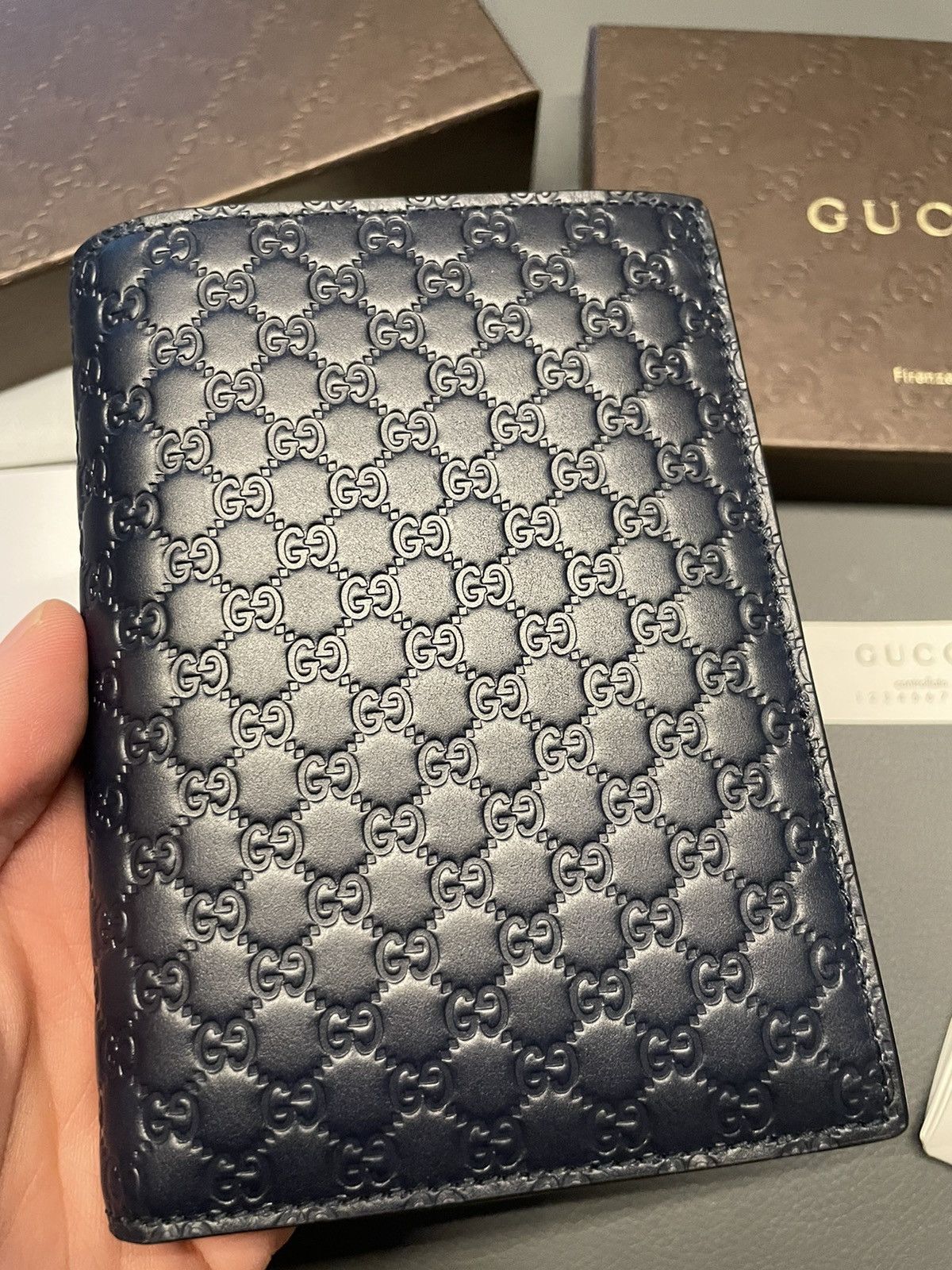 Gucci BrandNEW Classic GG Monogram Bi-fold Passport Holder Wallet Size ONE SIZE - 1 Thumbnail