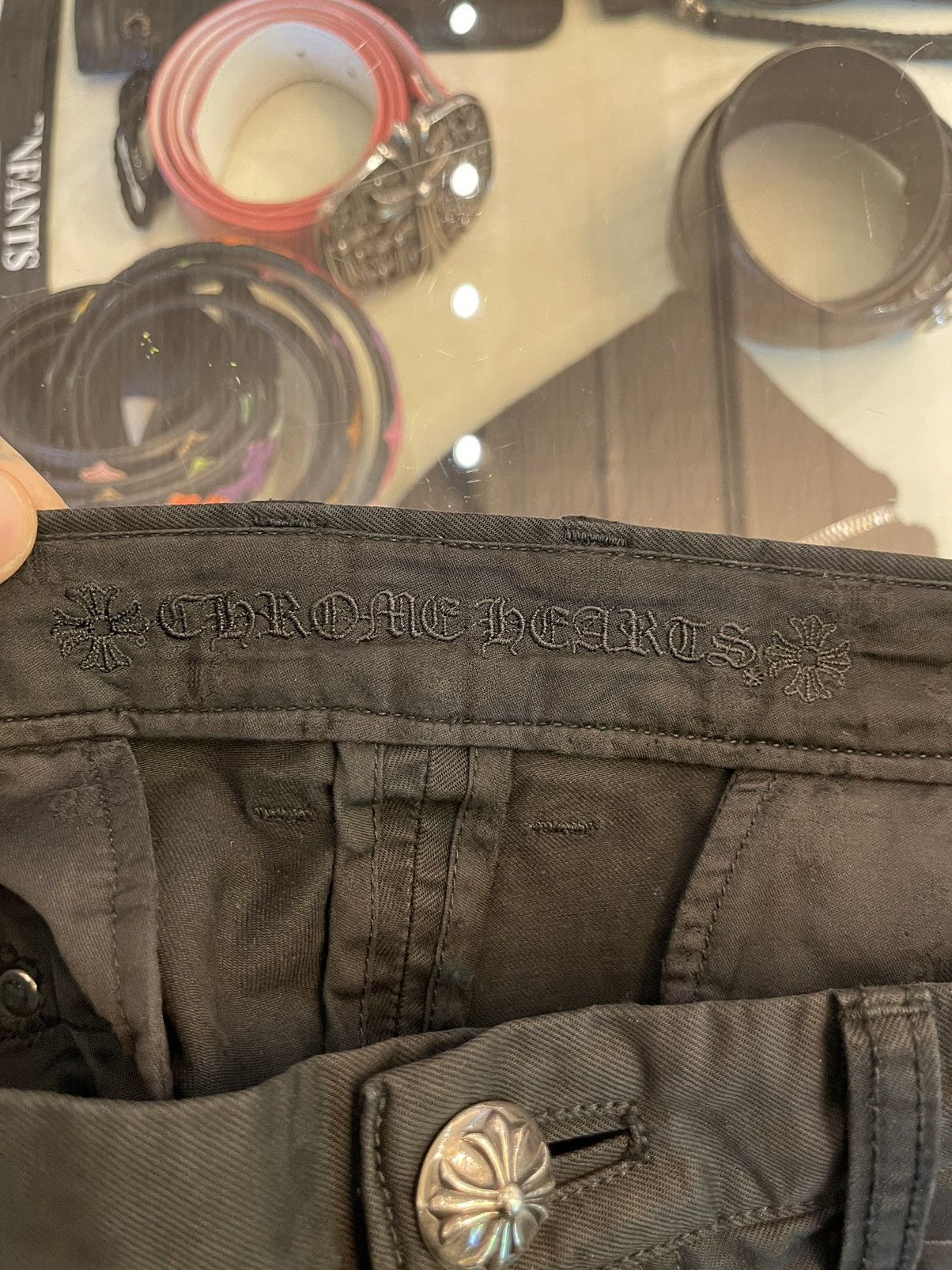 Chrome Hearts Chrome Hearts Black Chino Skater Jeans Pants Fit 31 or 32 Size US 33 - 9 Thumbnail