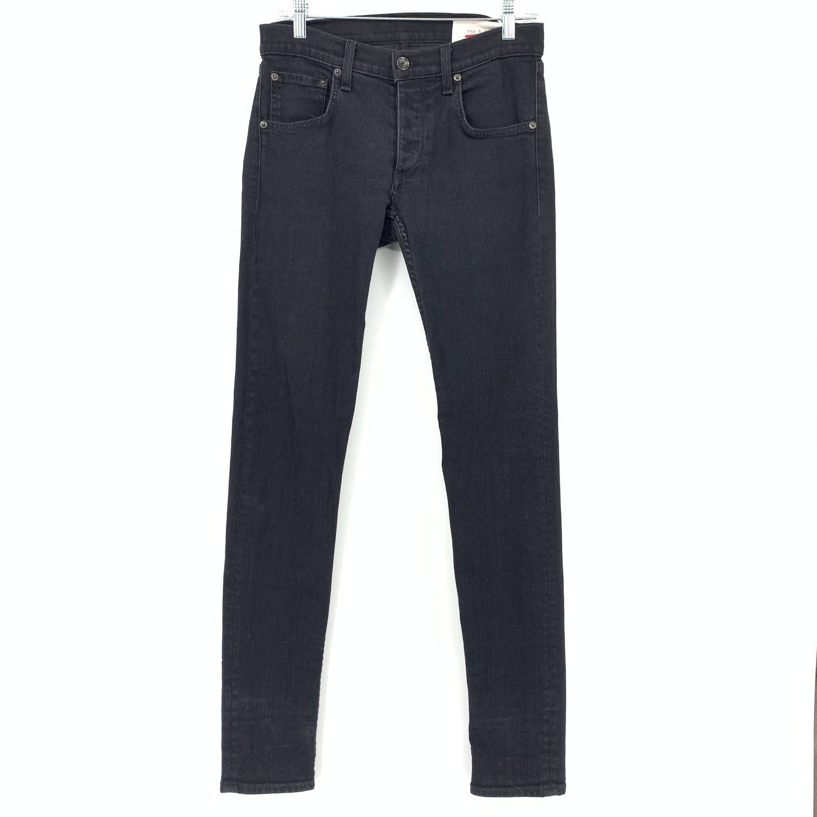 Rag & Bone Sz 30 Black Fit 1 Skinny Jeans Mid Rise