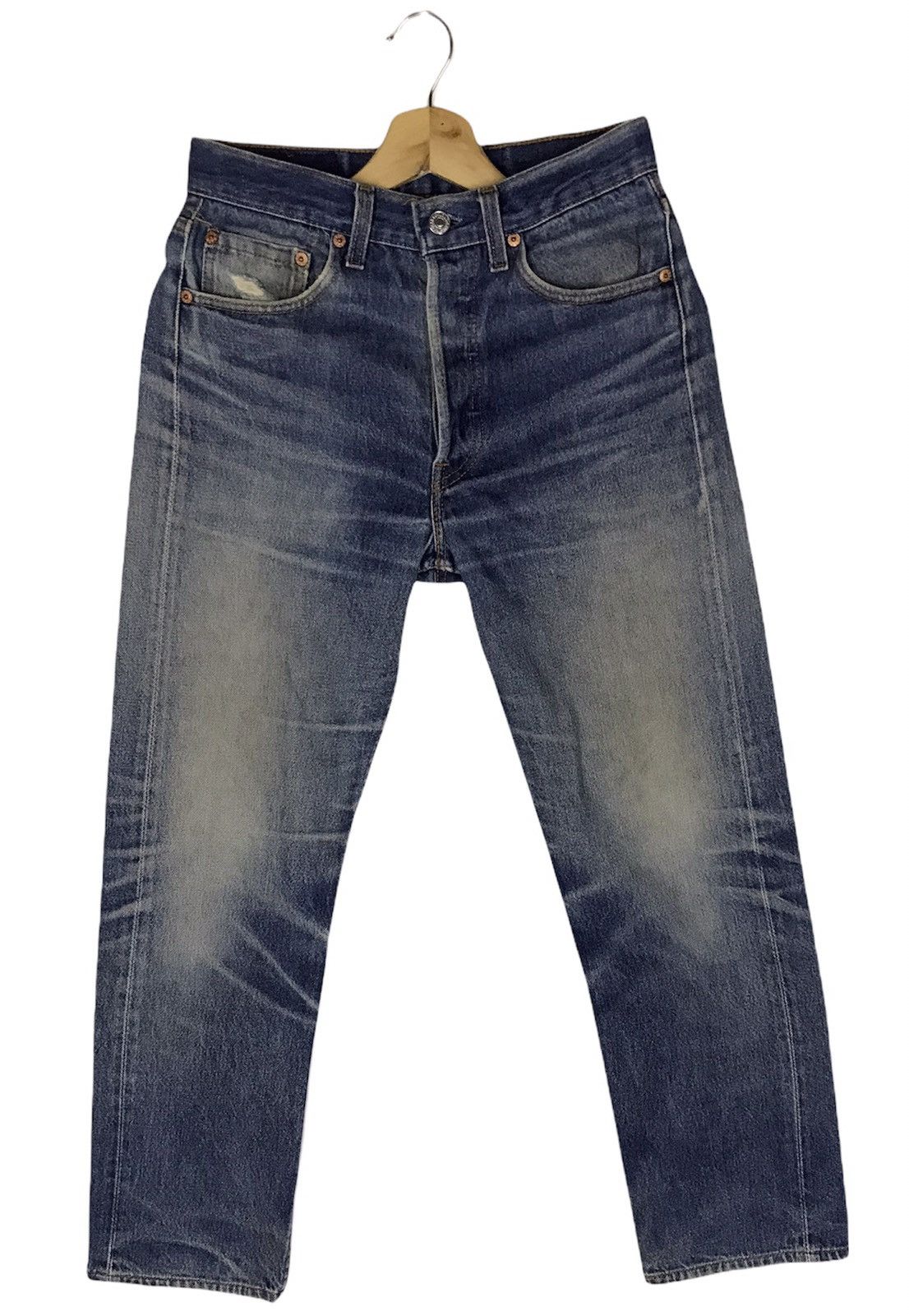 image of Distressed Denim x Levis Vintage Clothing Vintage Levi’S 501 Made In U.s.a Non Selvedge Denim (Size