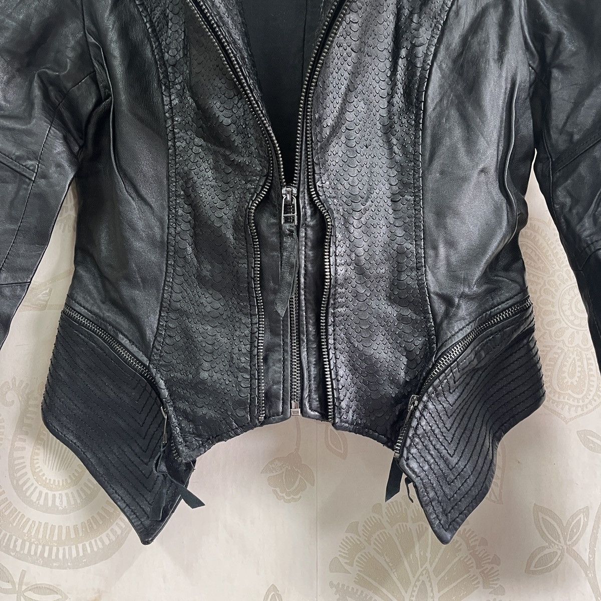Seditionaries Snake Pattern Jessi New York Biker Jacket Size S / US 4 / IT 40 - 6 Thumbnail