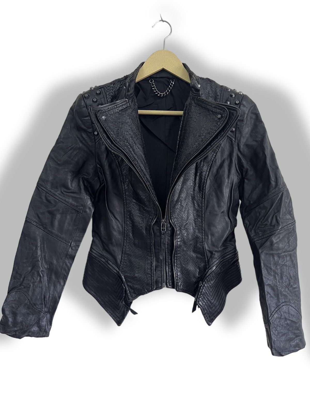 Seditionaries Snake Pattern Jessi New York Biker Jacket Size S / US 4 / IT 40 - 1 Thumbnail