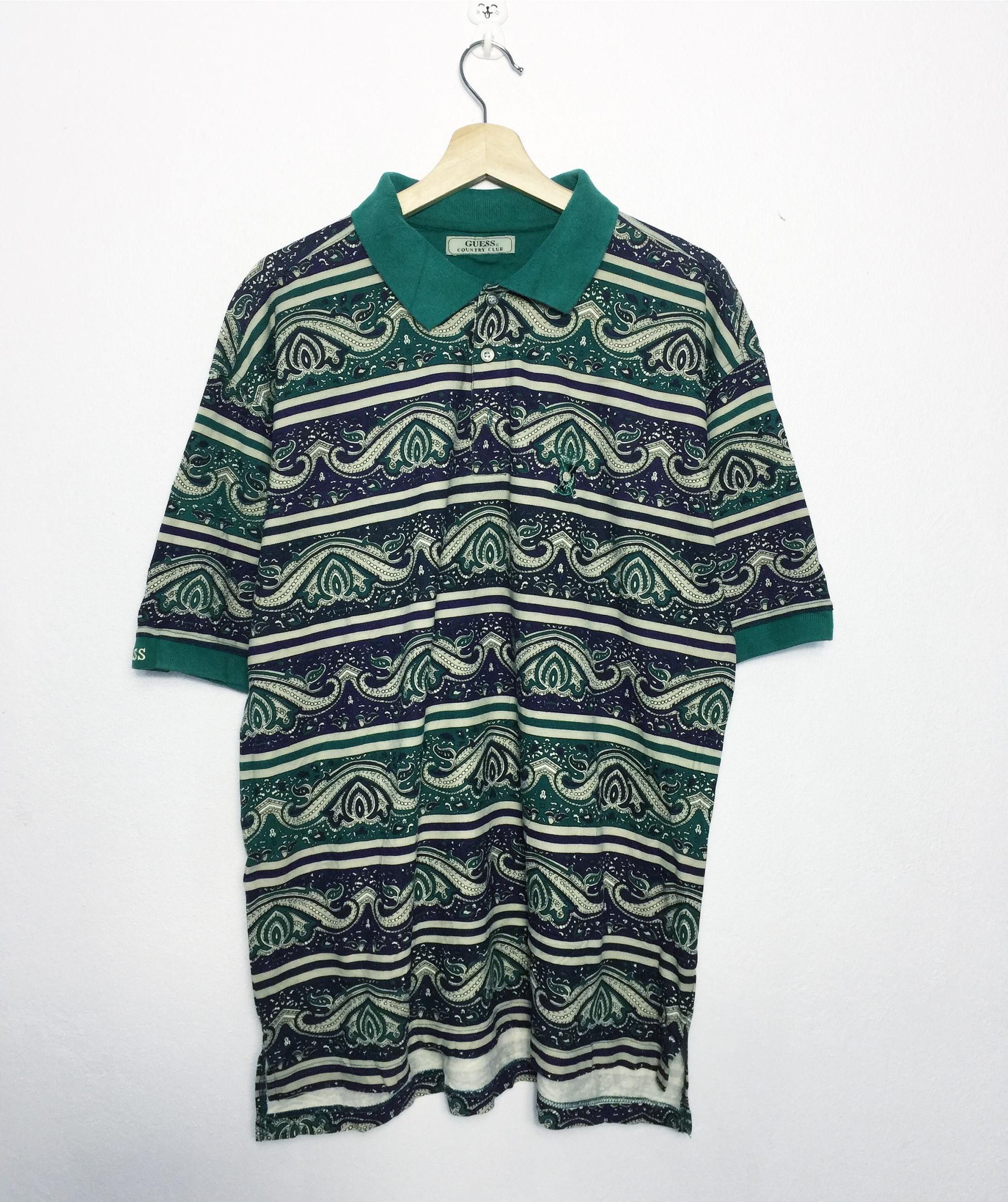 Guess Rare Vintage 90s Guess Country Club Collar Tees Size US L / EU 52-54 / 3 - 1 Thumbnail