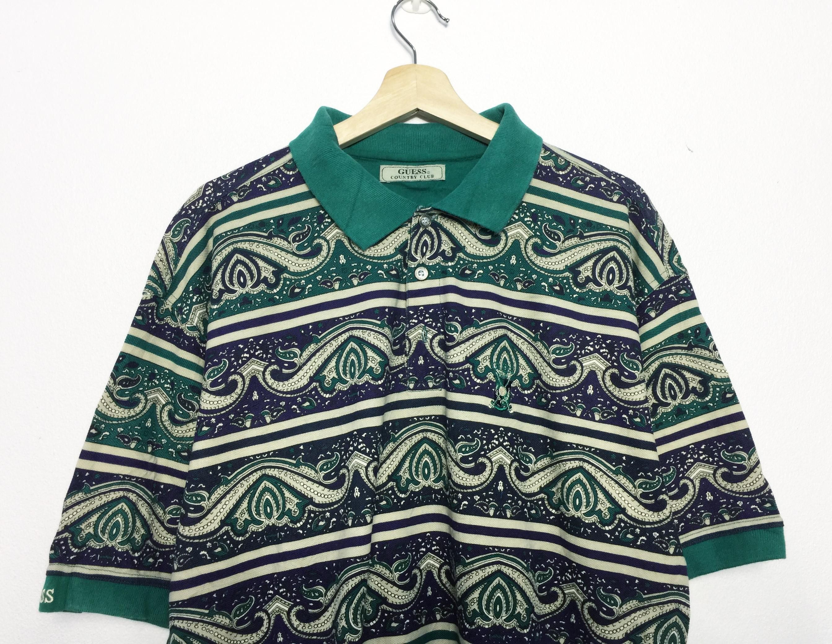 Guess Rare Vintage 90s Guess Country Club Collar Tees Size US L / EU 52-54 / 3 - 2 Thumbnail