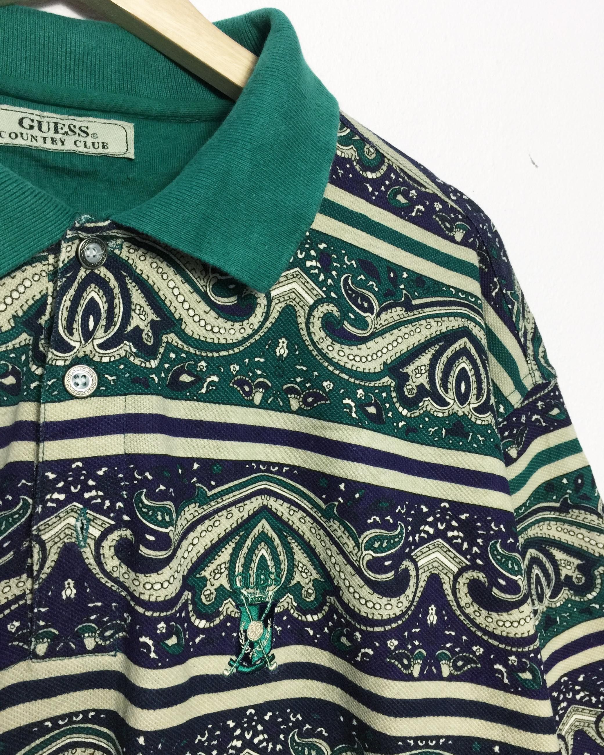 Guess Rare Vintage 90s Guess Country Club Collar Tees Size US L / EU 52-54 / 3 - 3 Thumbnail