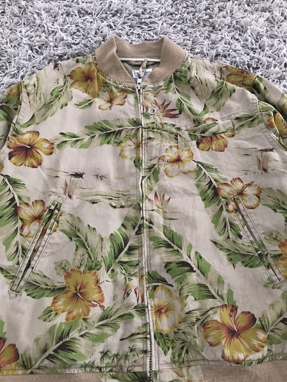 Engineered Garments FWK by Engineered Garment Aviator floral linen Jacket Size M / US 6-8 / IT 42-44 - 2 Thumbnail