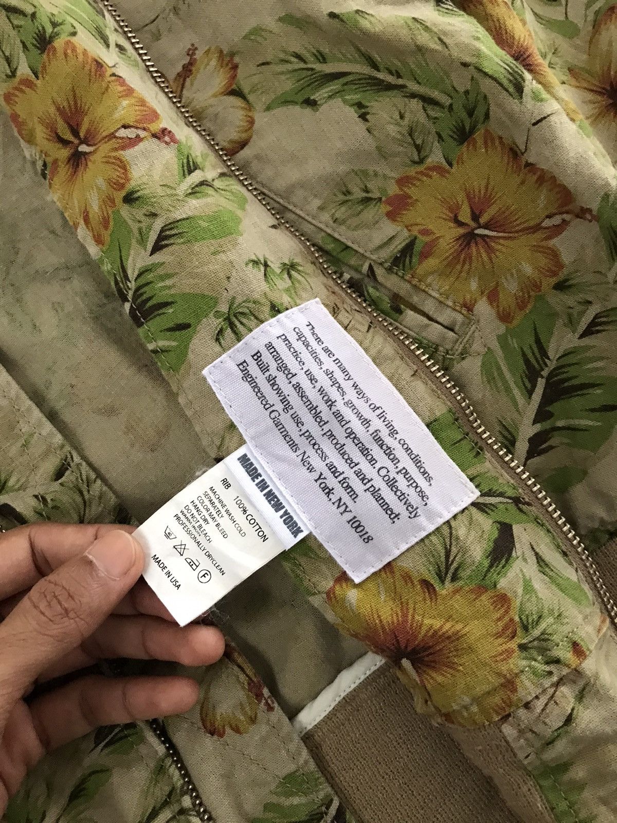 Engineered Garments FWK by Engineered Garment Aviator floral linen Jacket Size M / US 6-8 / IT 42-44 - 5 Thumbnail