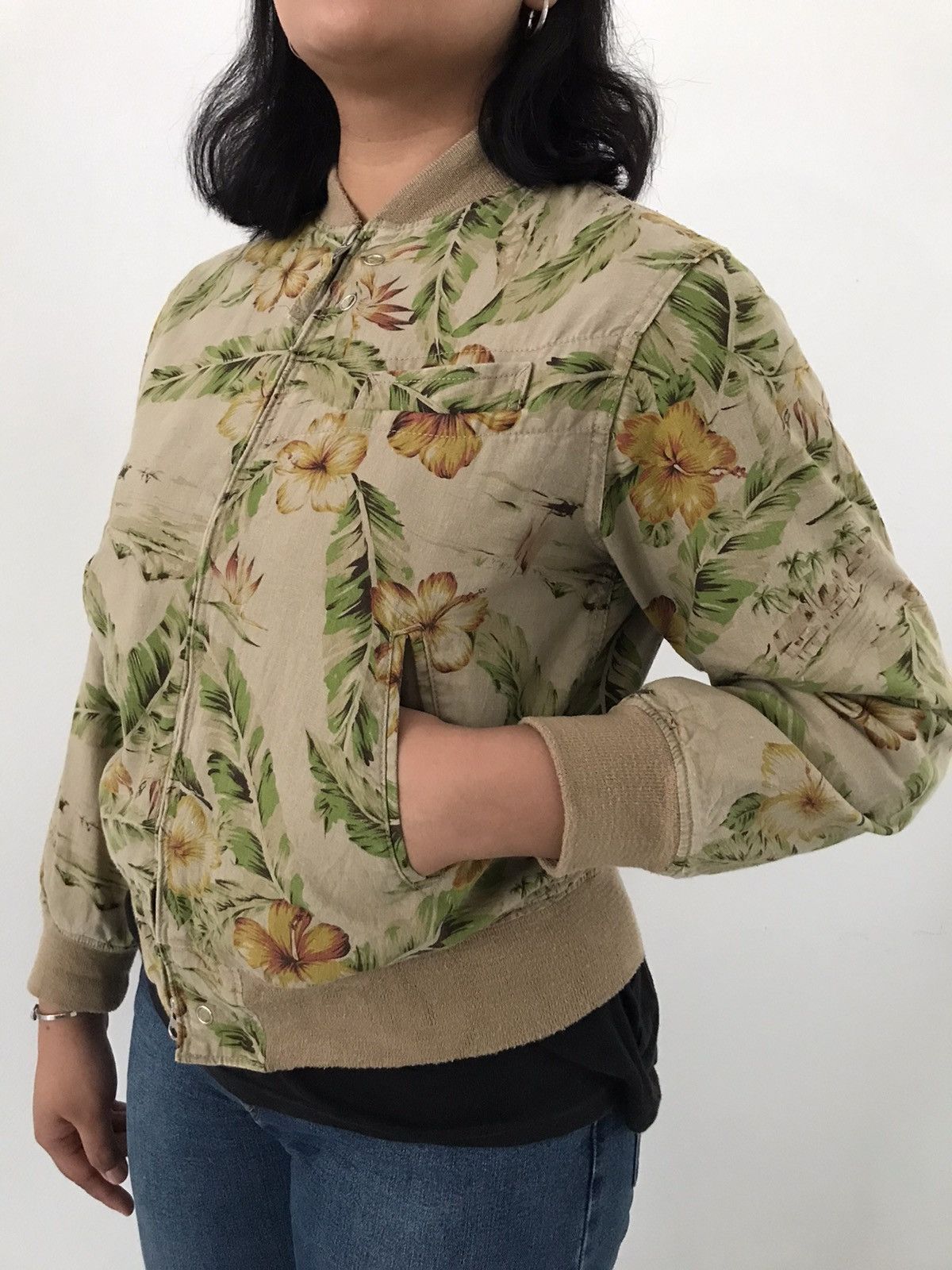 Engineered Garments FWK by Engineered Garment Aviator floral linen Jacket Size M / US 6-8 / IT 42-44 - 9 Thumbnail