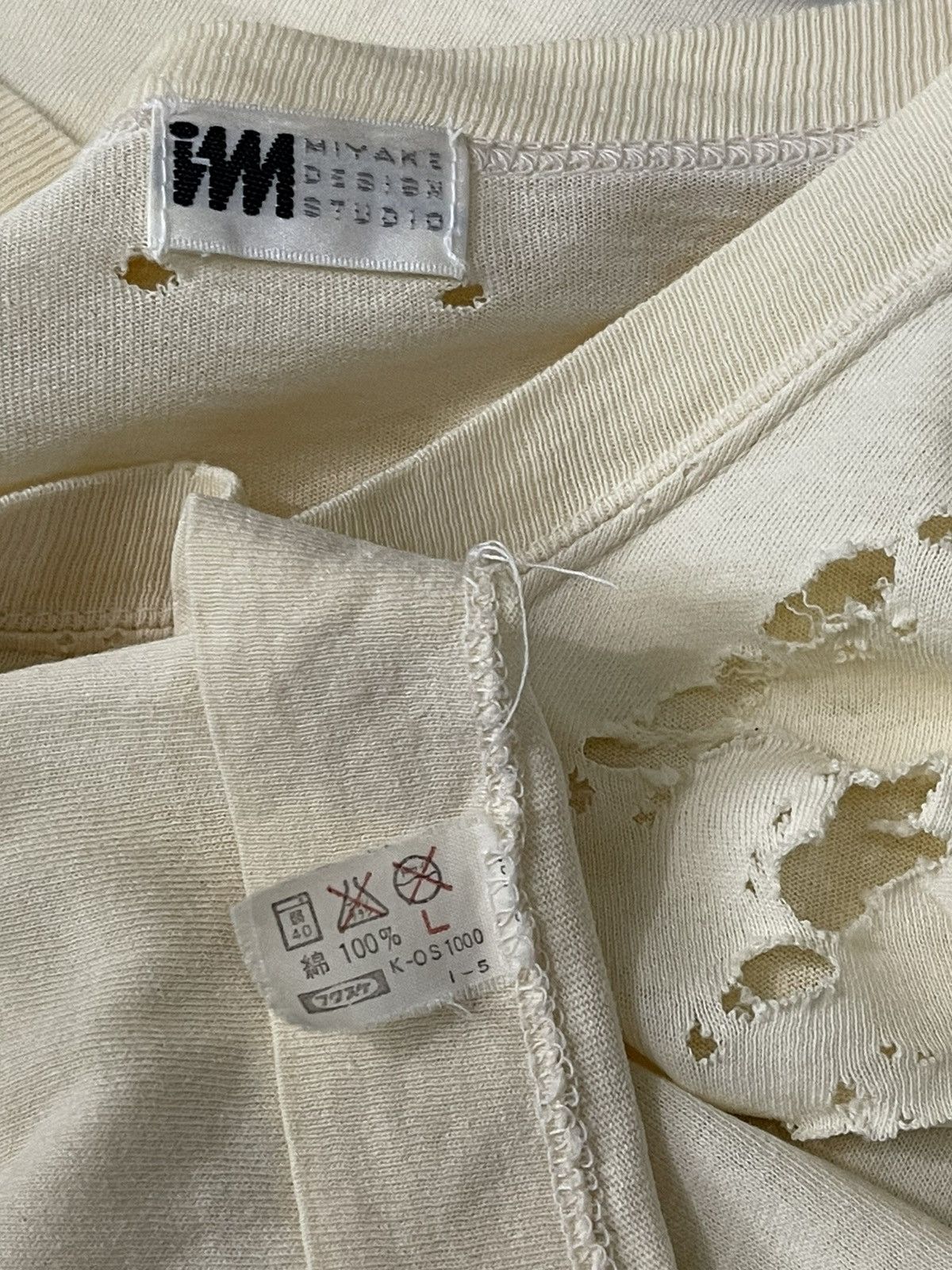 Issey Miyake Vintage Issey miyake Ripped Distressed Shirt Size US L / EU 52-54 / 3 - 12 Thumbnail