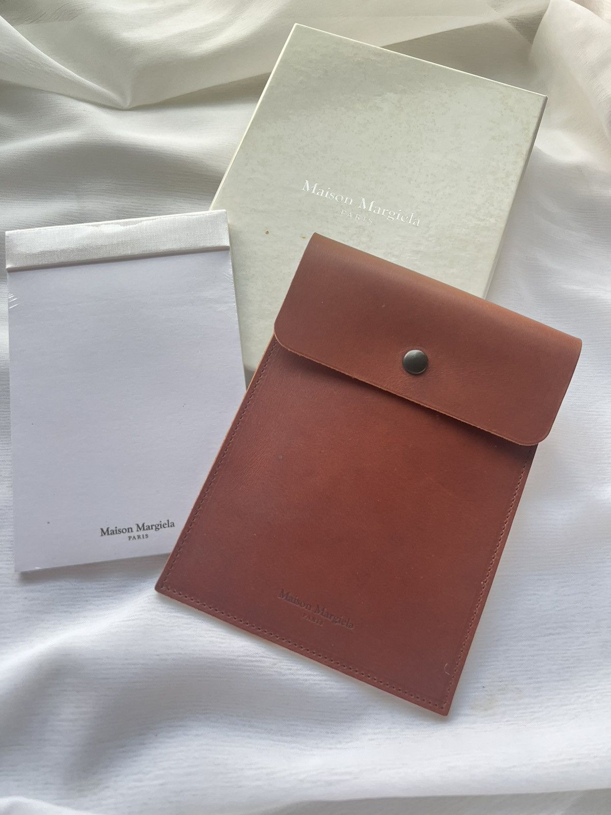 Maison Margiela Maison Margiela Leather document Case wallet with Note Pad Size ONE SIZE - 1 Thumbnail