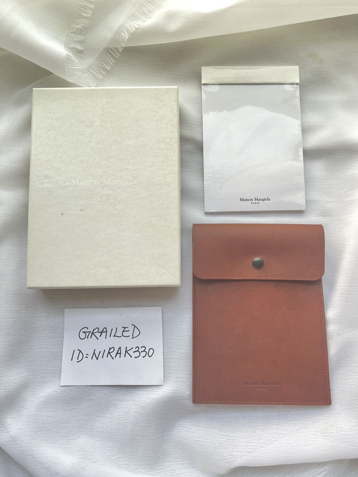 Maison Margiela Maison Margiela Leather document Case wallet with Note Pad Size ONE SIZE - 2 Thumbnail