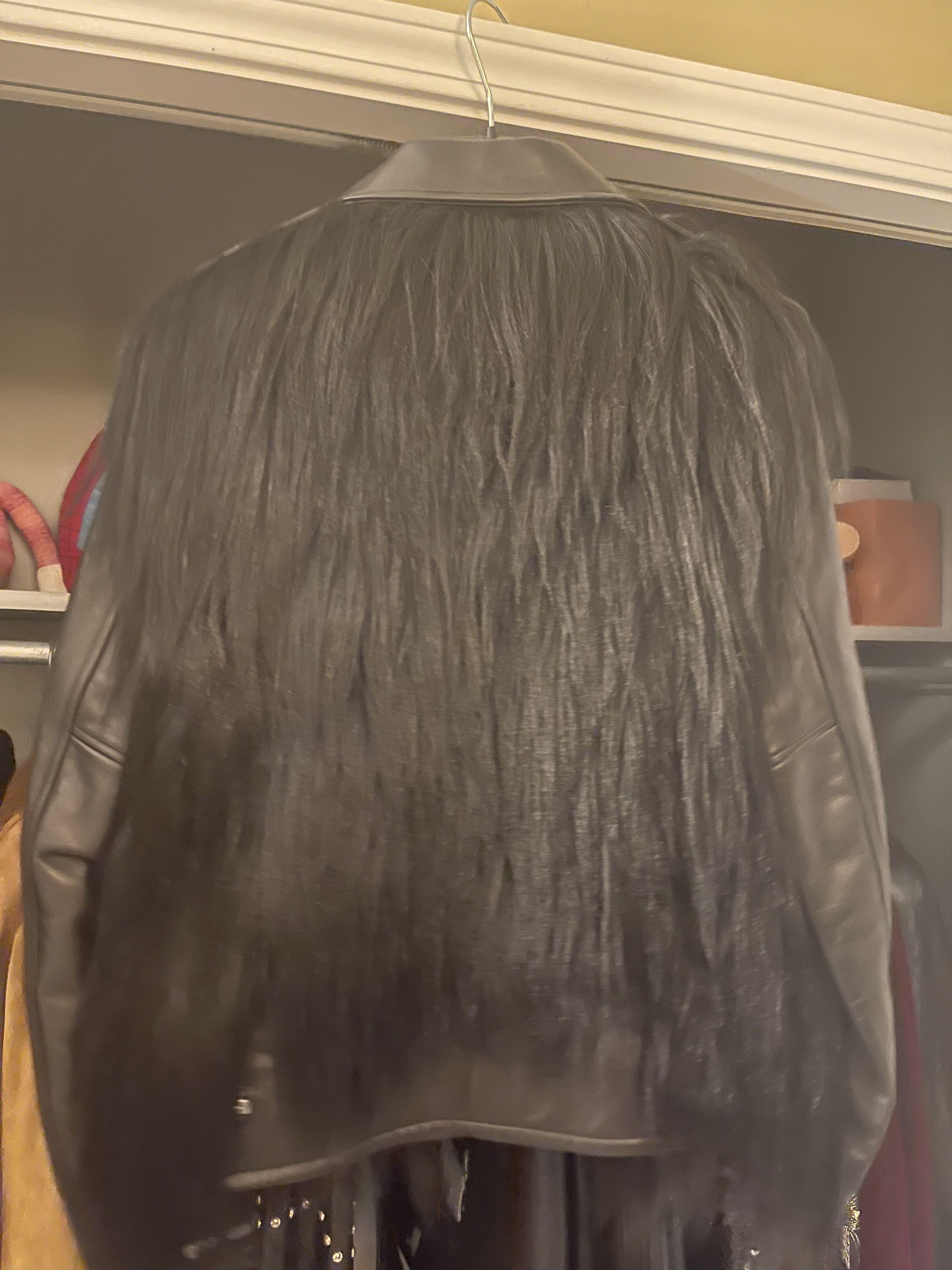 13fw goat hair leather jacket