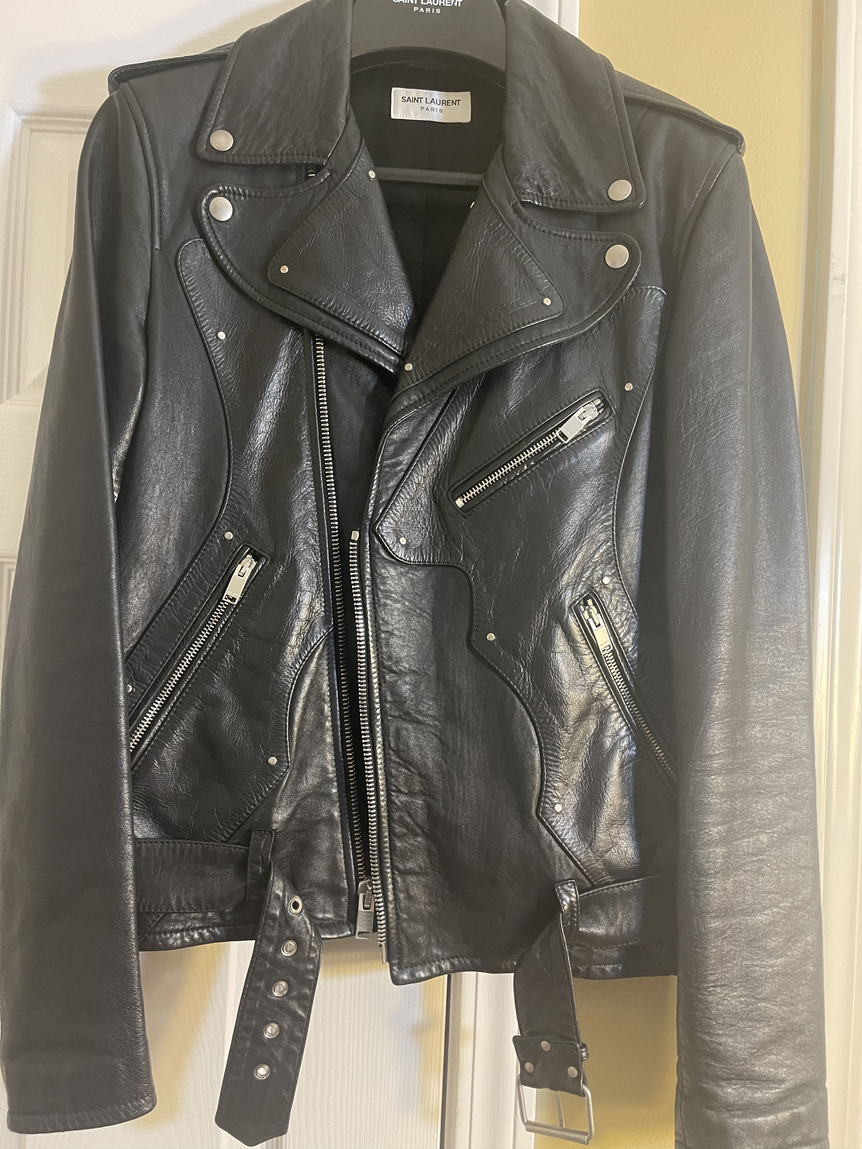 16fw guitar leather jacket