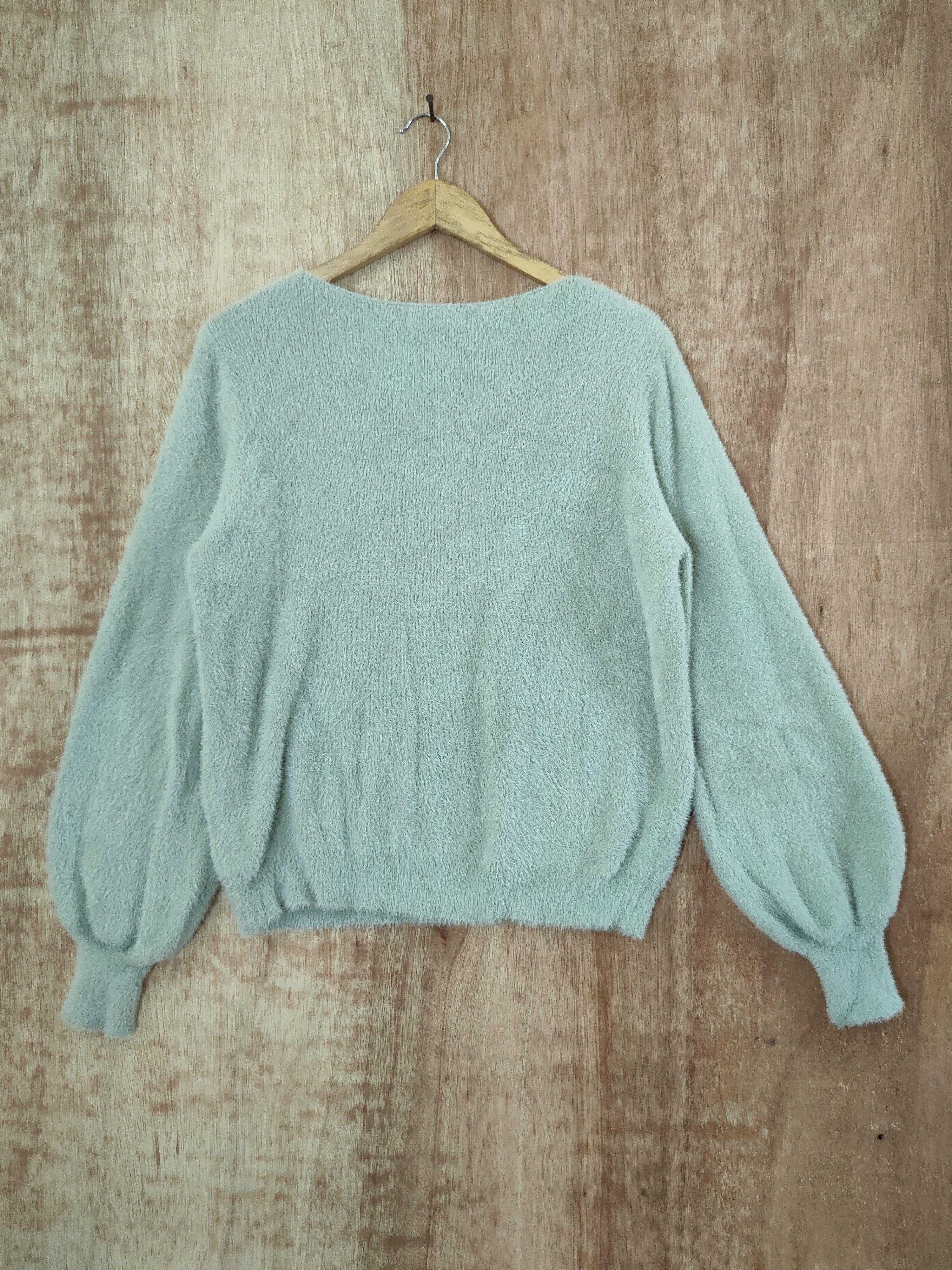 Homespun Knitwear D Grove fur mohair shaggy knitwear japan #46-556 Size L / US 10 / IT 46 - 7 Thumbnail