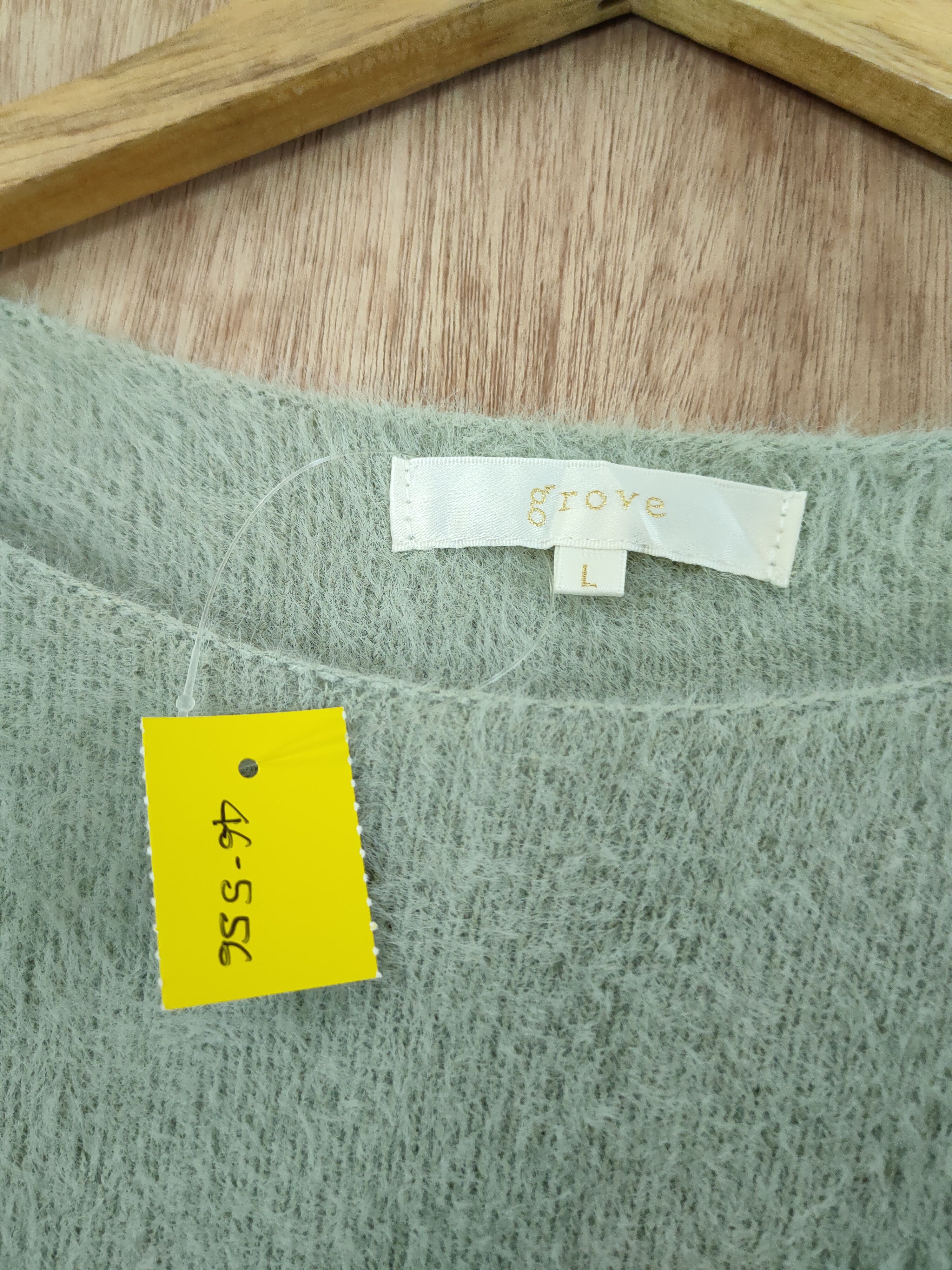 Homespun Knitwear D Grove fur mohair shaggy knitwear japan #46-556 Size L / US 10 / IT 46 - 4 Thumbnail