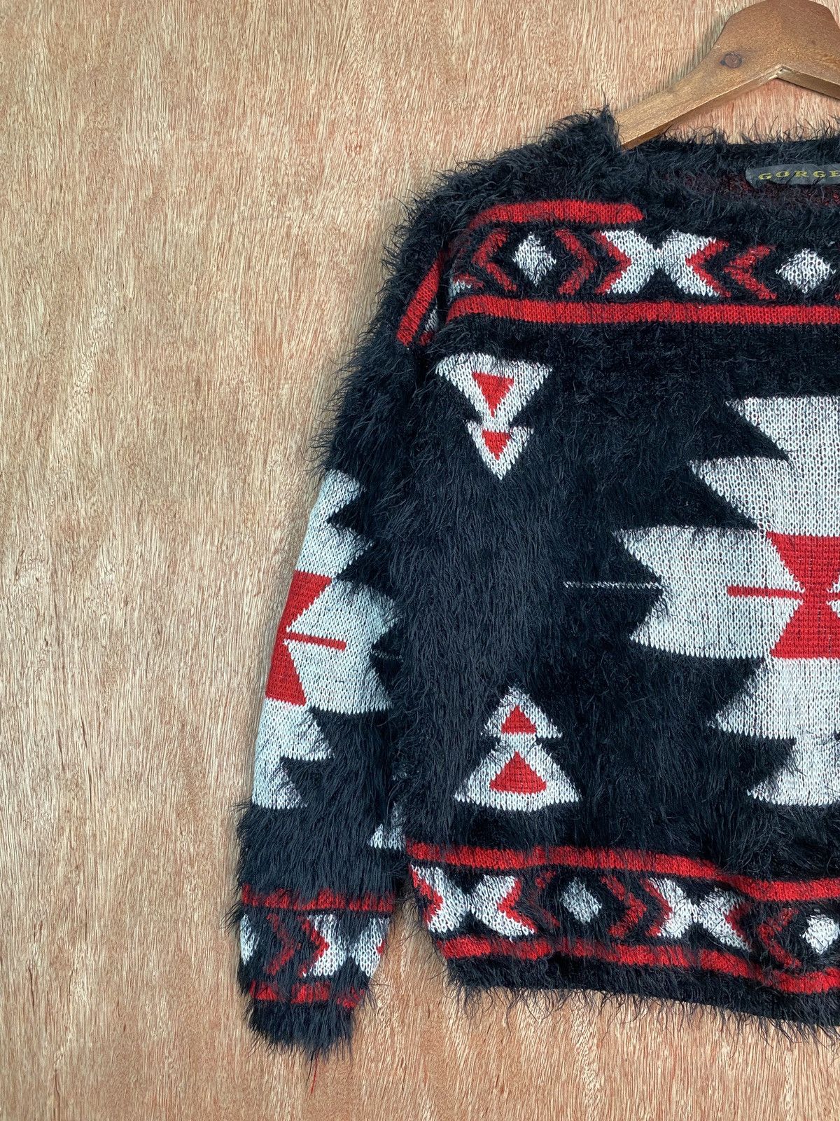 Homespun Knitwear DLS Gorge Black Shag Shaggy Fur Mohair Knitwear #BB579 Size US XS / EU 42 / 0 - 3 Thumbnail