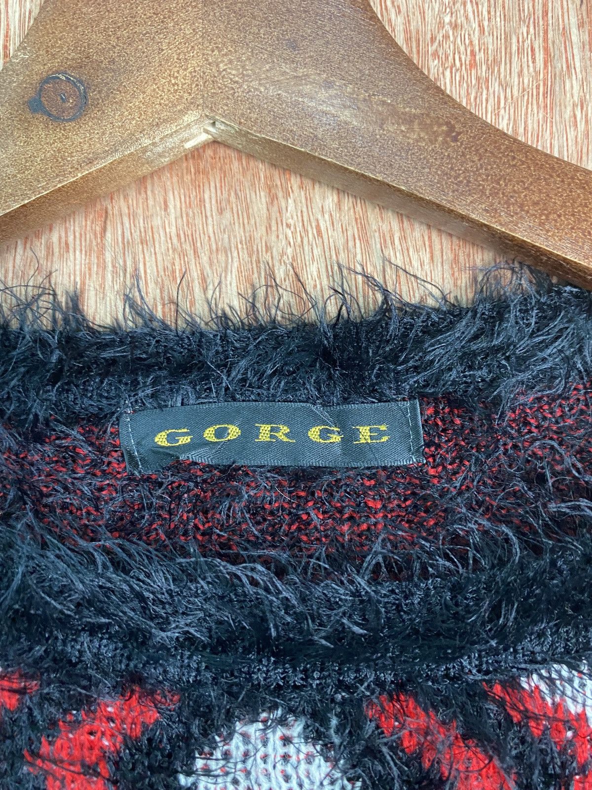 Homespun Knitwear DLS Gorge Black Shag Shaggy Fur Mohair Knitwear #BB579 Size US XS / EU 42 / 0 - 6 Thumbnail