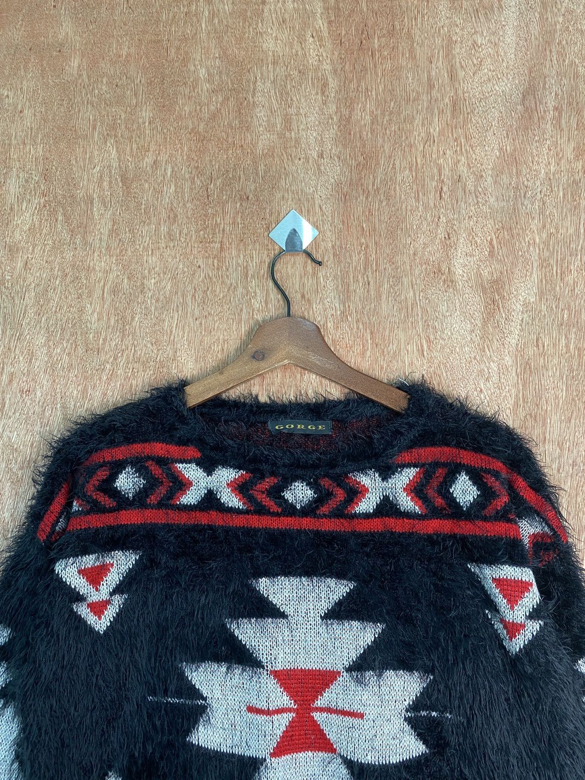 Homespun Knitwear DLS Gorge Black Shag Shaggy Fur Mohair Knitwear #BB579 Size US XS / EU 42 / 0 - 2 Thumbnail