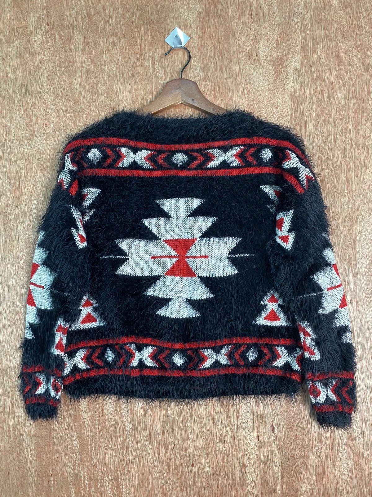 Homespun Knitwear DLS Gorge Black Shag Shaggy Fur Mohair Knitwear #BB579 Size US XS / EU 42 / 0 - 5 Thumbnail