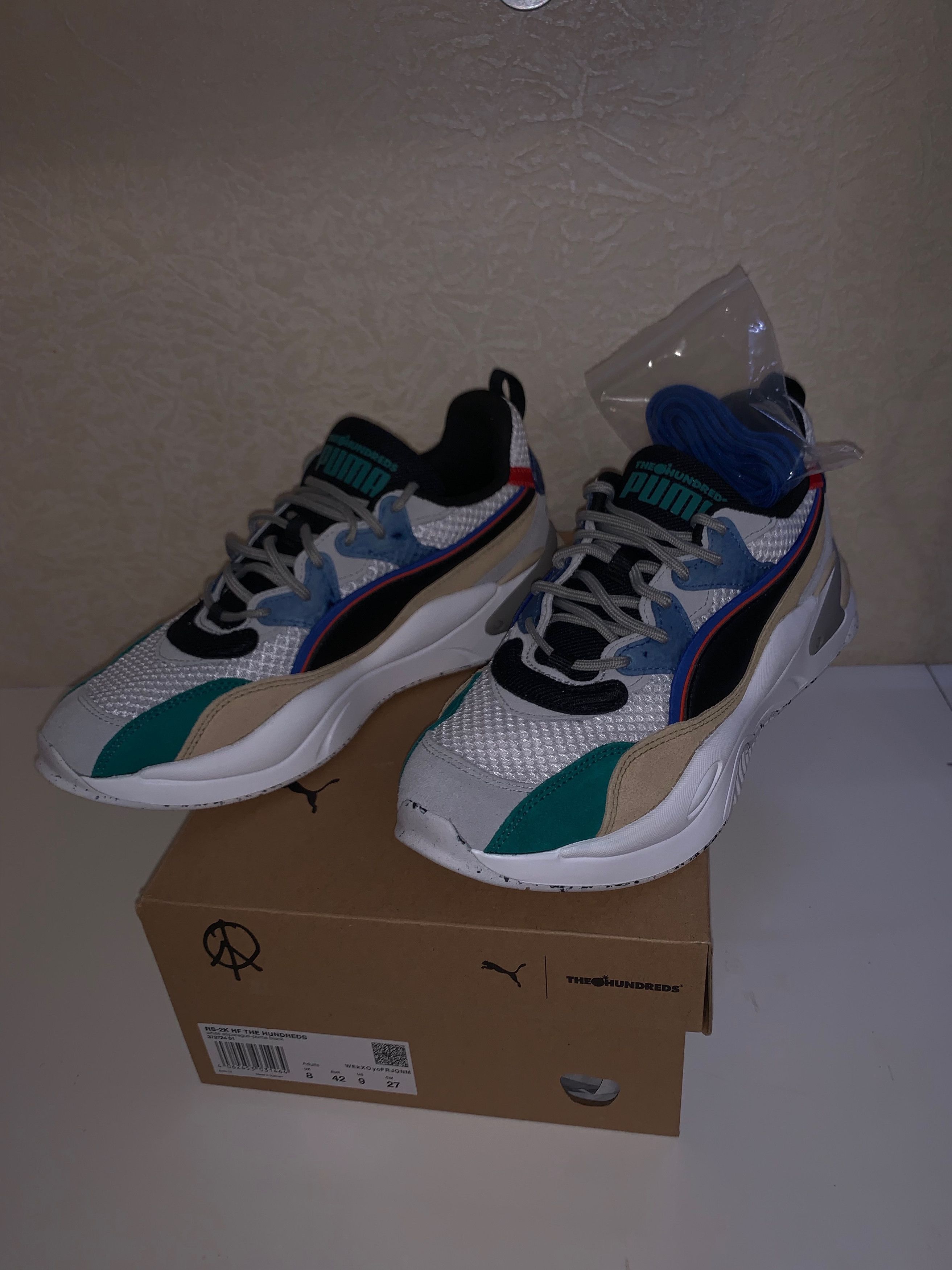 Puma × The Hundreds Puma Men x The Hundreds RS-2K HF White Asparagus Black Size US 9 / EU 42 - 7 Thumbnail