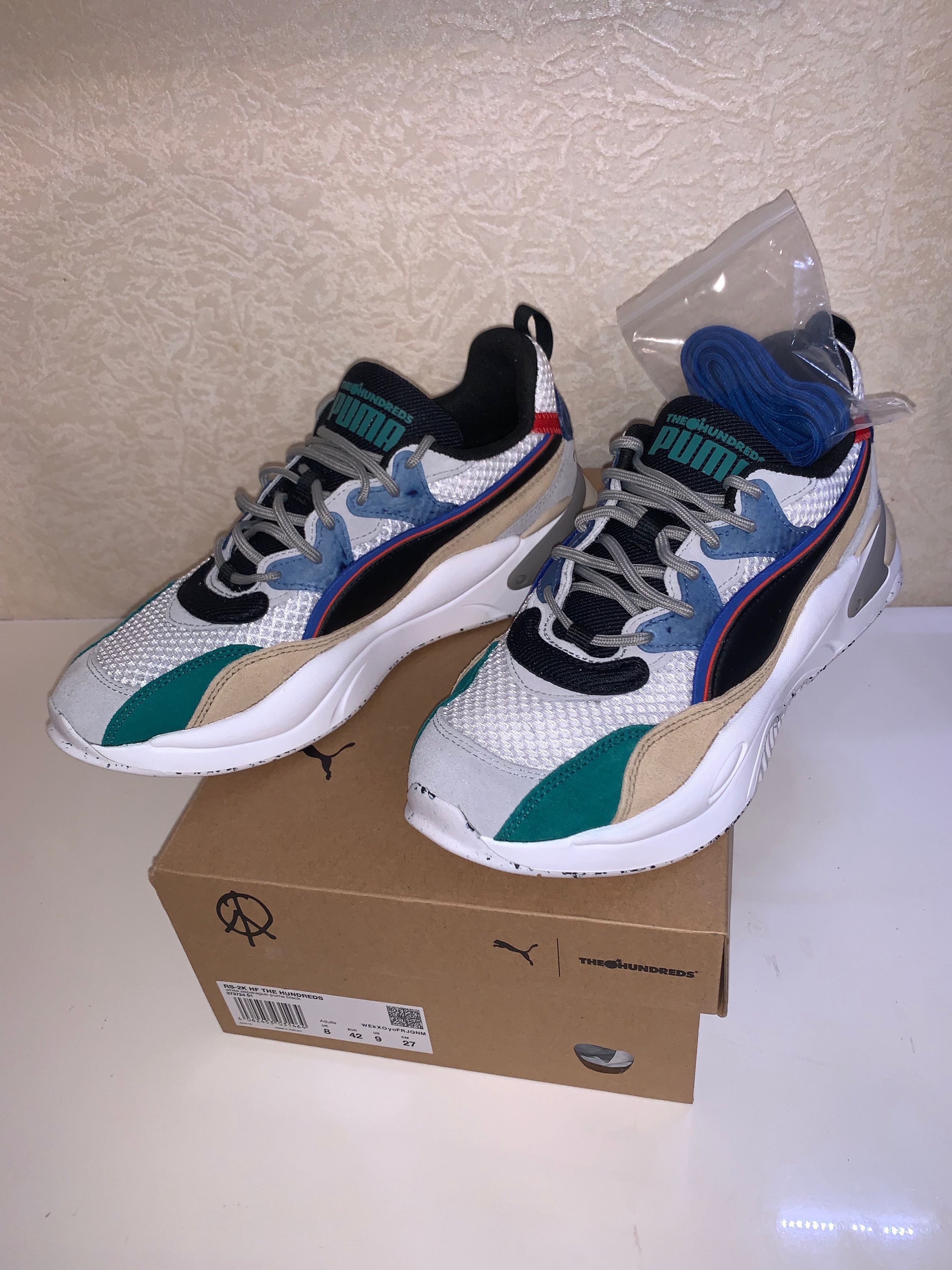 Puma × The Hundreds Puma Men x The Hundreds RS-2K HF White Asparagus Black Size US 9 / EU 42 - 2 Thumbnail