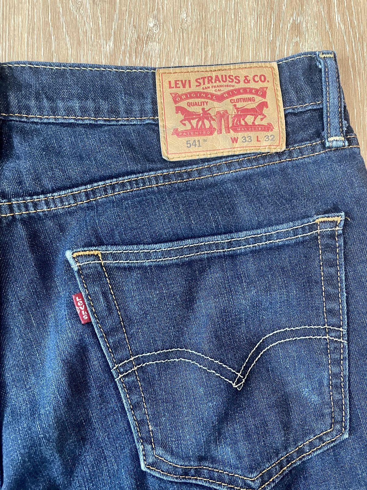 Levi's Levi’s 541 Dark Blue Loose Fit Ripped Regular Jeans 33x32 Size US 34 / EU 50 - 4 Thumbnail
