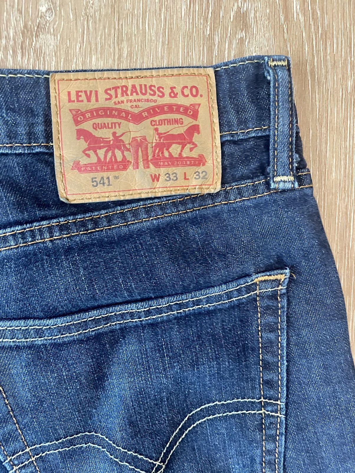 Levi's Levi’s 541 Dark Blue Loose Fit Ripped Regular Jeans 33x32 Size US 34 / EU 50 - 11 Thumbnail