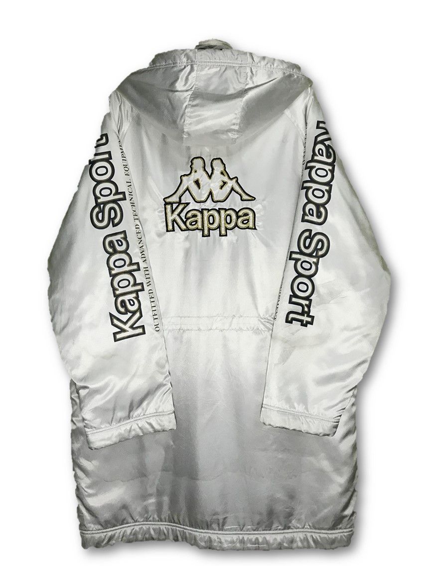 image of Vintage Kappa Long Jacket Hoodies Parka Jacket in White, Men's (Size Large)