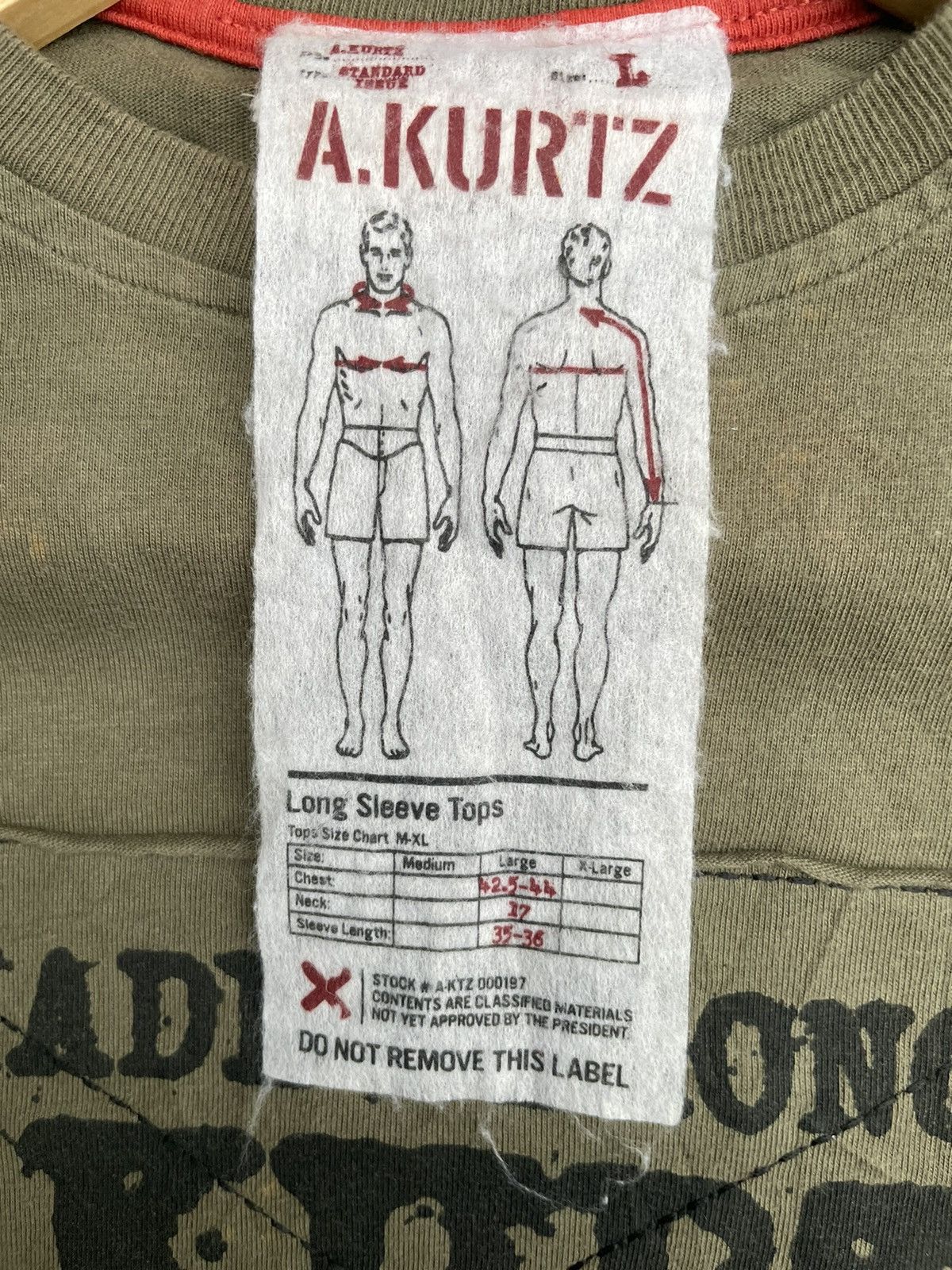 A. Kurtz A.Kurtz Brand Tshirt Size US L / EU 52-54 / 3 - 13 Thumbnail