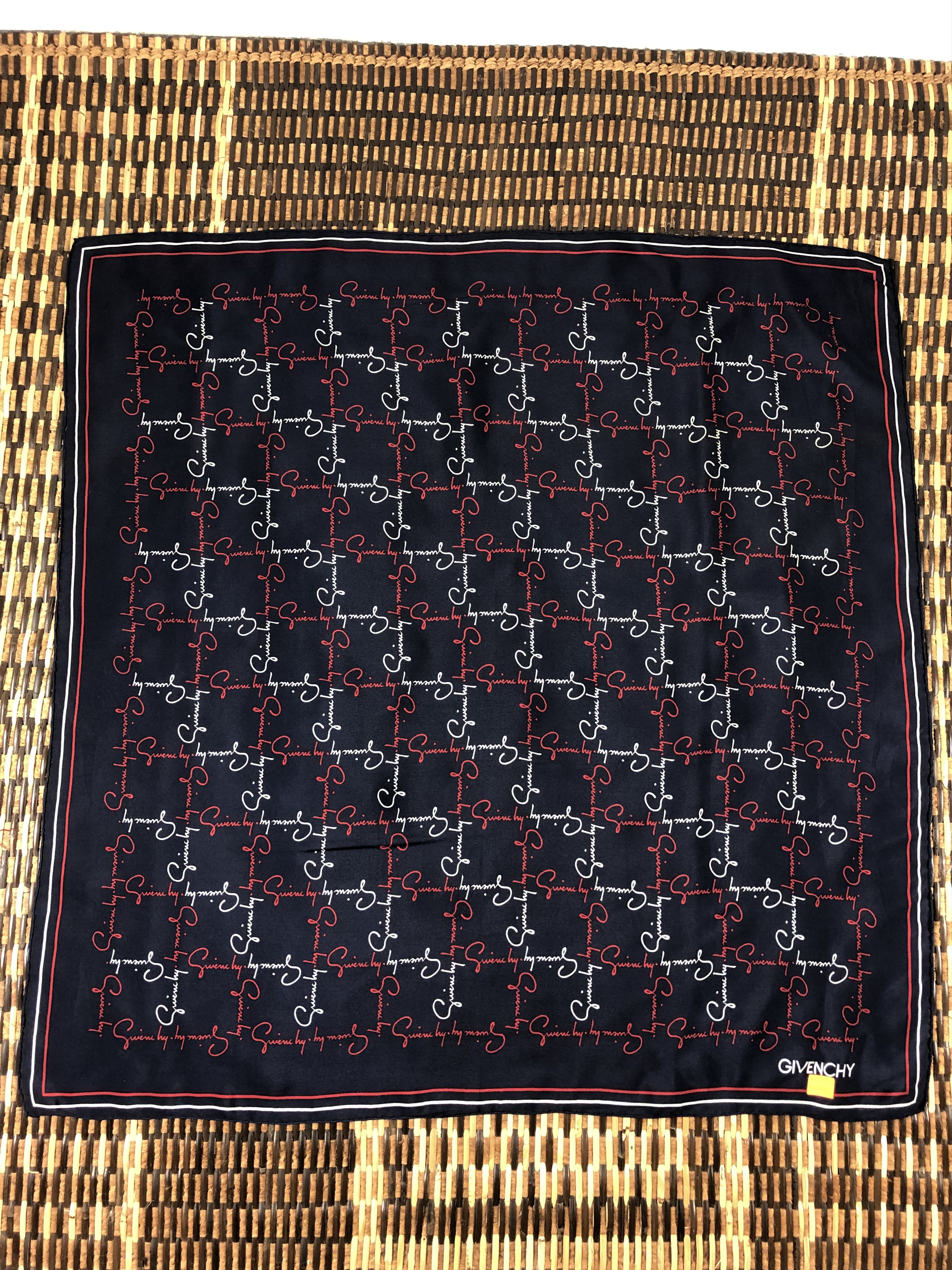 Vintage Givenchy Monogram Silk Scarf Size ONE SIZE - 4 Thumbnail