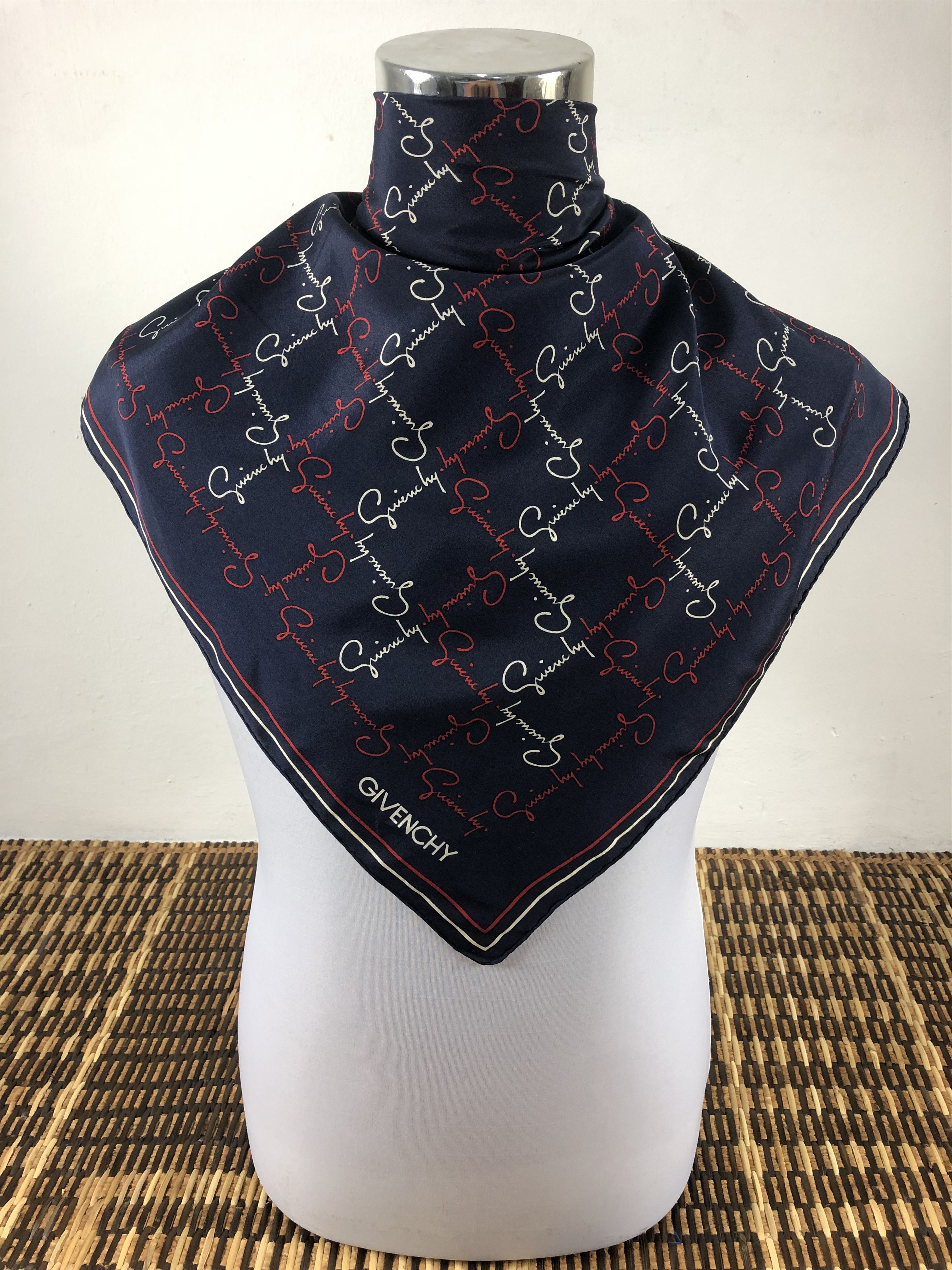 Vintage Givenchy Monogram Silk Scarf Size ONE SIZE - 1 Thumbnail