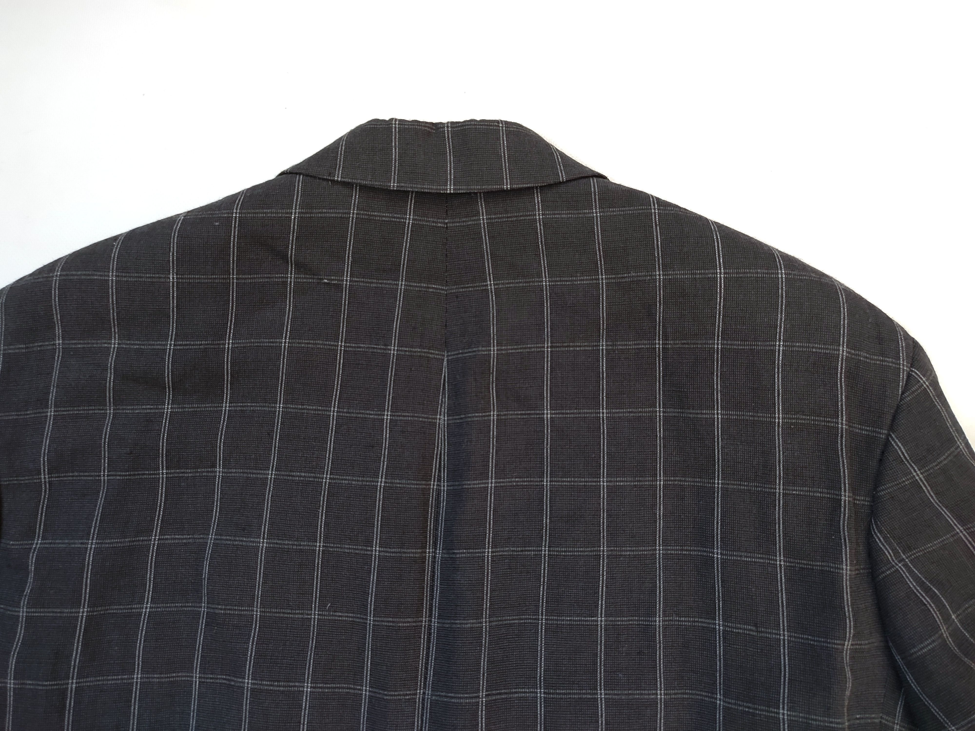 Yves Saint Laurent YSL Vintage Plaid Grey Blazer Size 48S - 9 Thumbnail