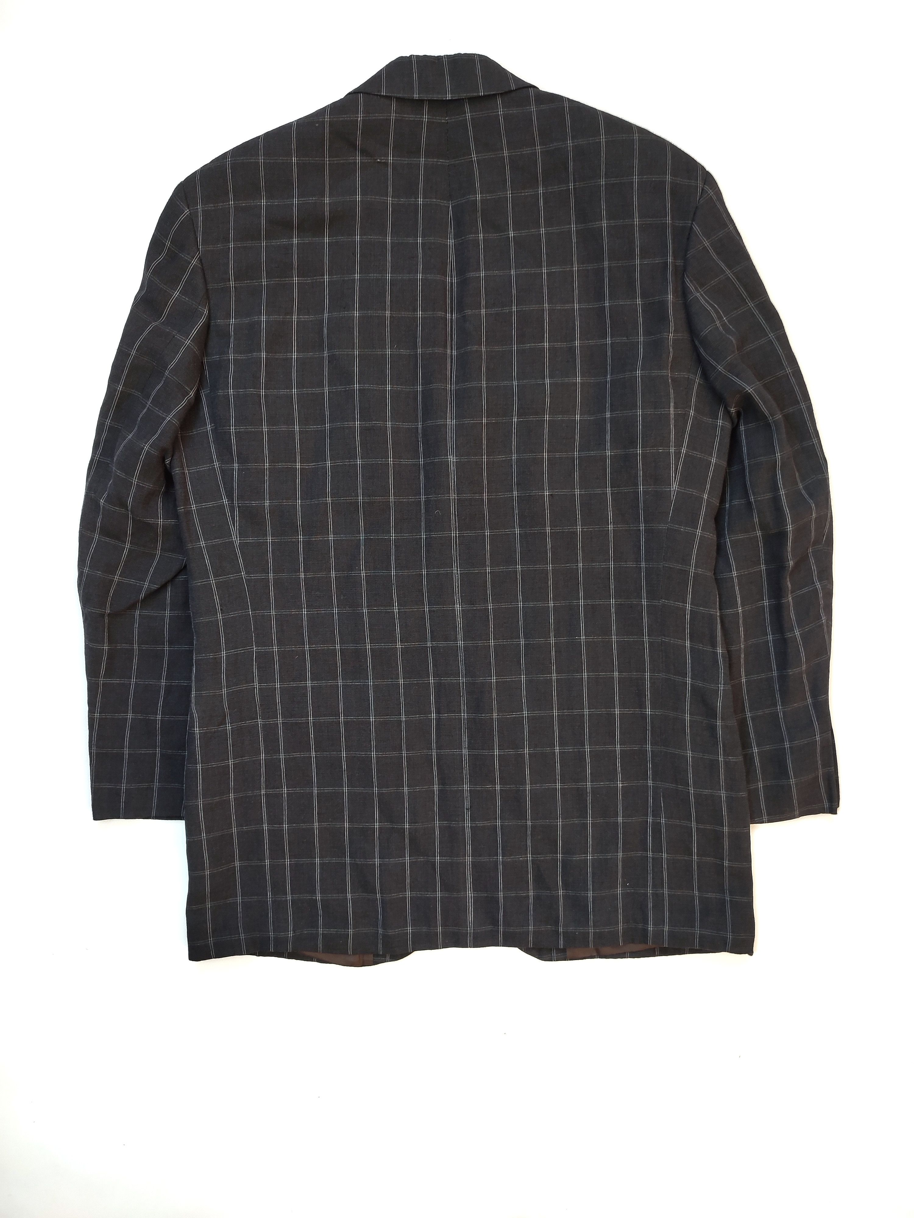 Yves Saint Laurent YSL Vintage Plaid Grey Blazer Size 48S - 8 Thumbnail