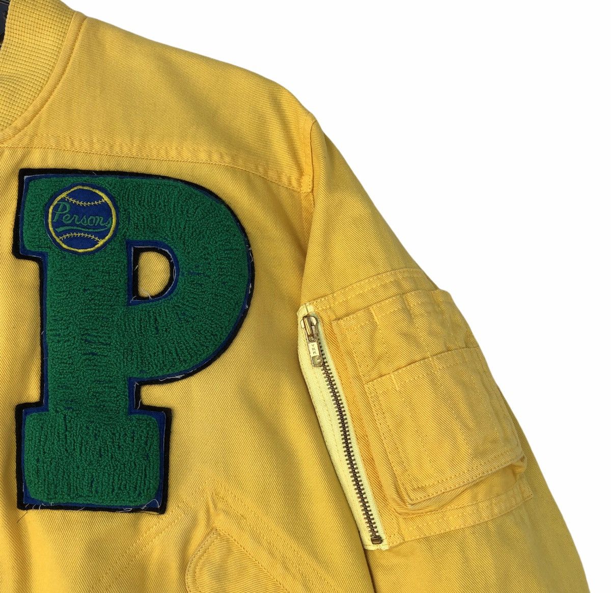 PERSON'S 🔥Vintage Persons Embroidered Big Logo Bomber Jacket Size US L / EU 52-54 / 3 - 3 Thumbnail