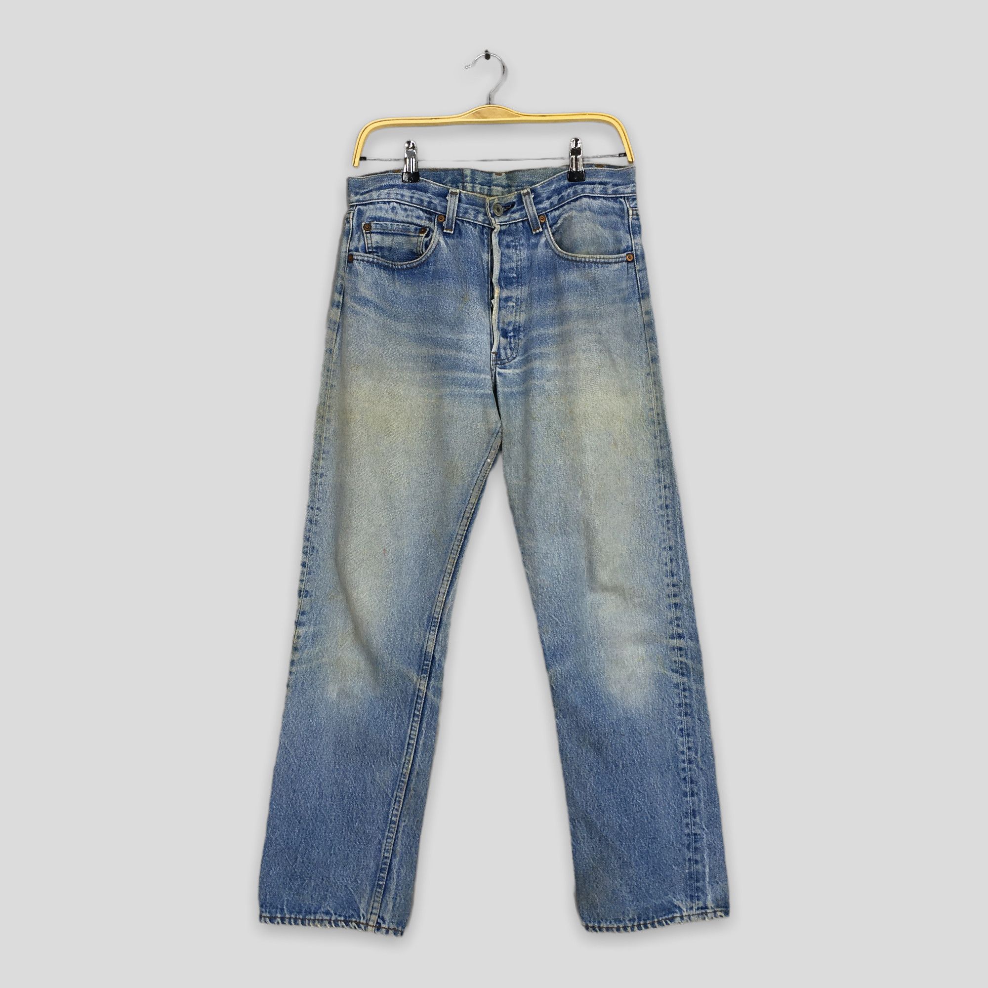 image of Levis x Vintage Size 30X28 Vintage 80's Levi's 501 Faded Dirty Jeans in Blue, Men's