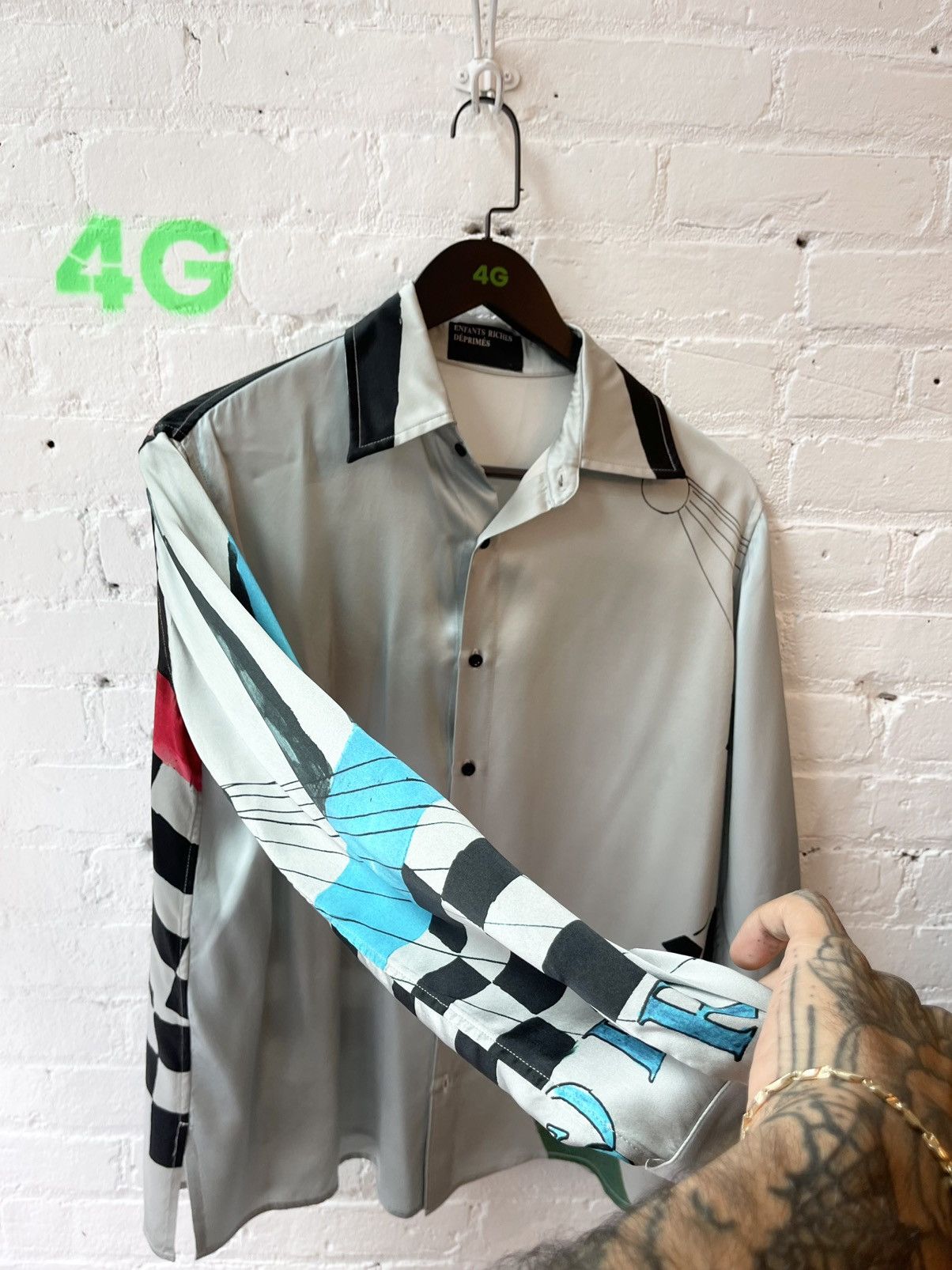 Enfants Riches Deprimes ERD 100% SILK CHECKERED SHIRT Size US S / EU 44-46 / 1 - 7 Thumbnail